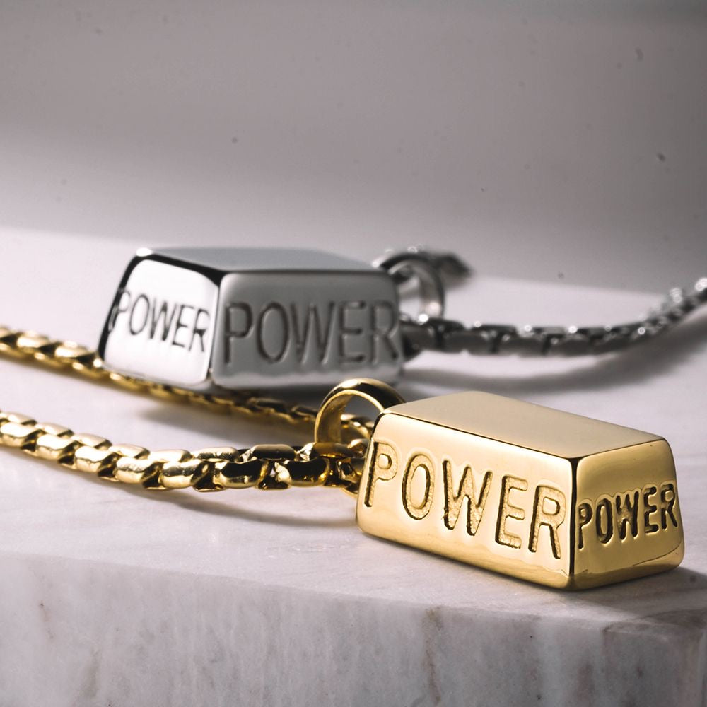 POWER Block Pendant Necklace