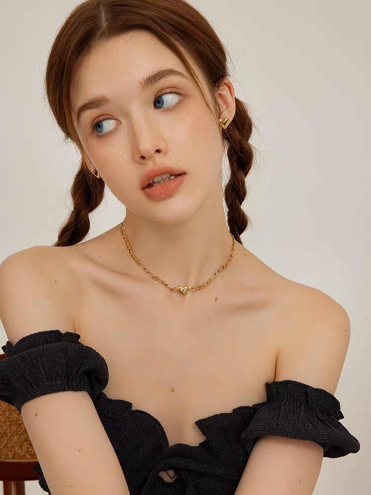Heart Link Chain Necklace