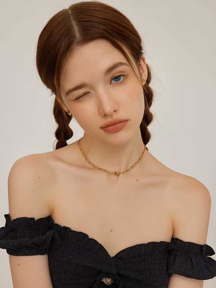 Heart Link Chain Necklace