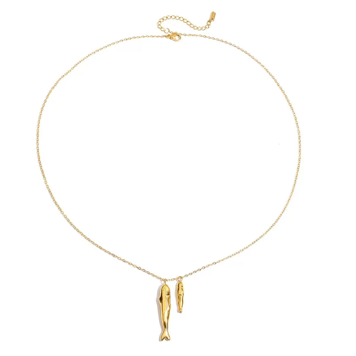 Twin Fish Pendant Necklace