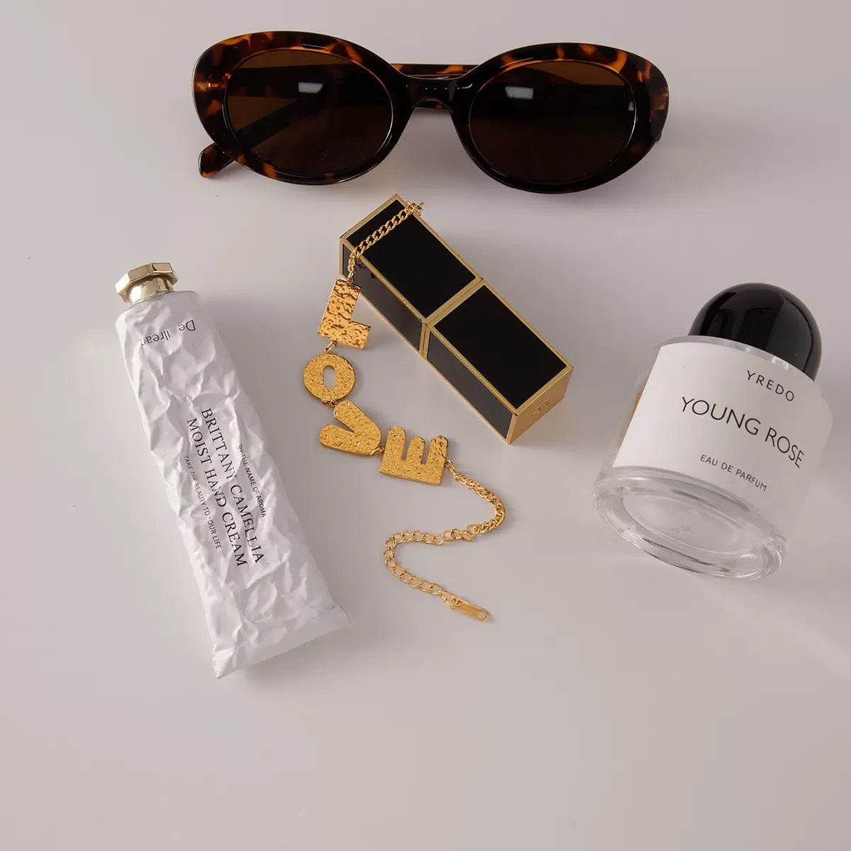 14K Gold Hammered “LOVE” Bracelet