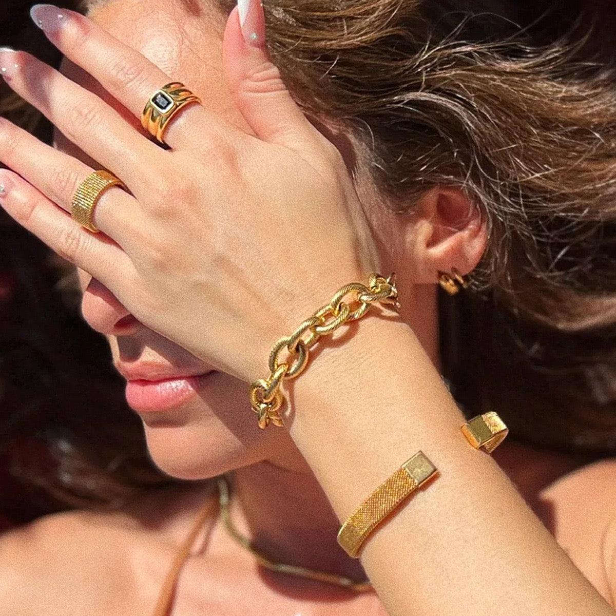 Bold Twisted Link Bracelet