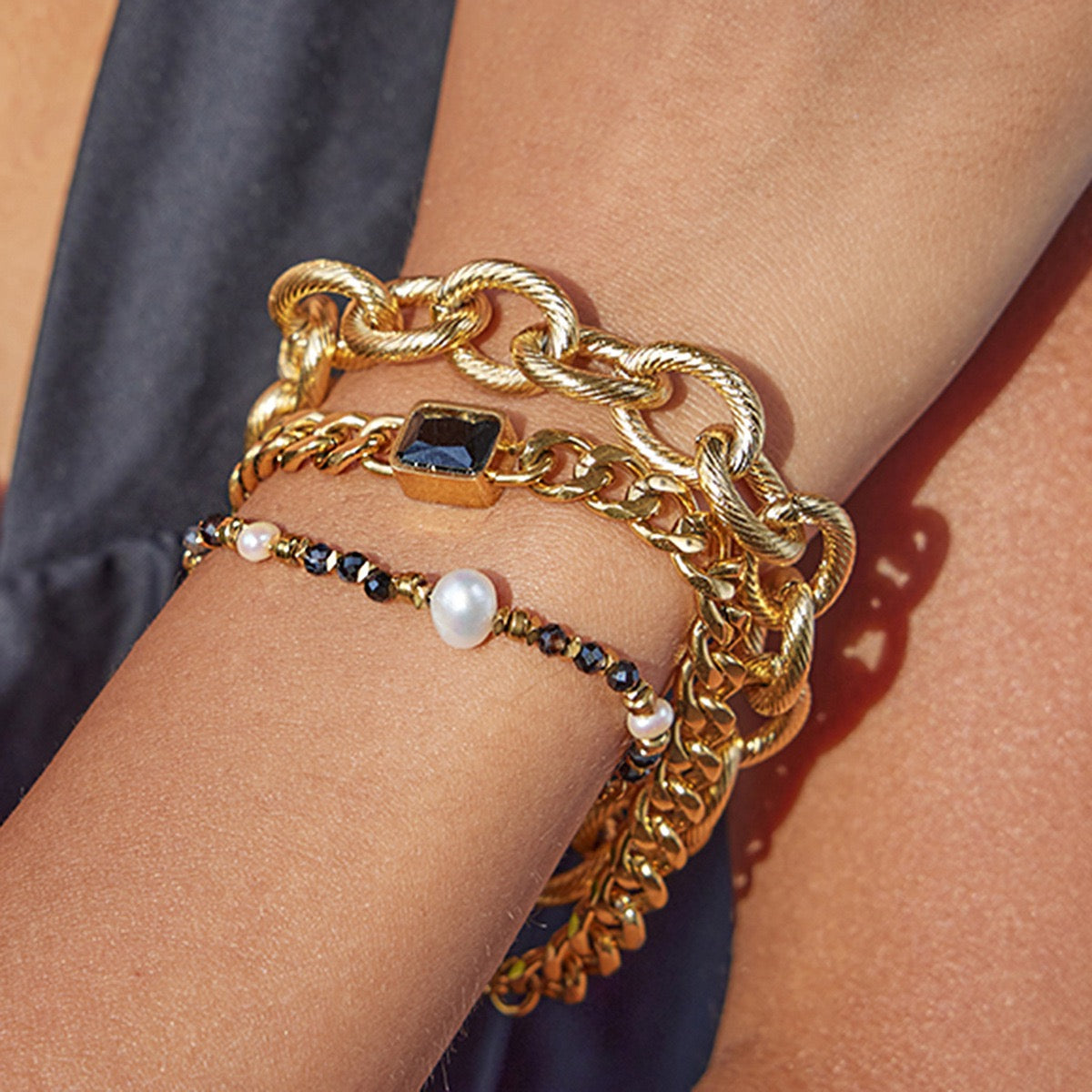 Bold Twisted Link Bracelet