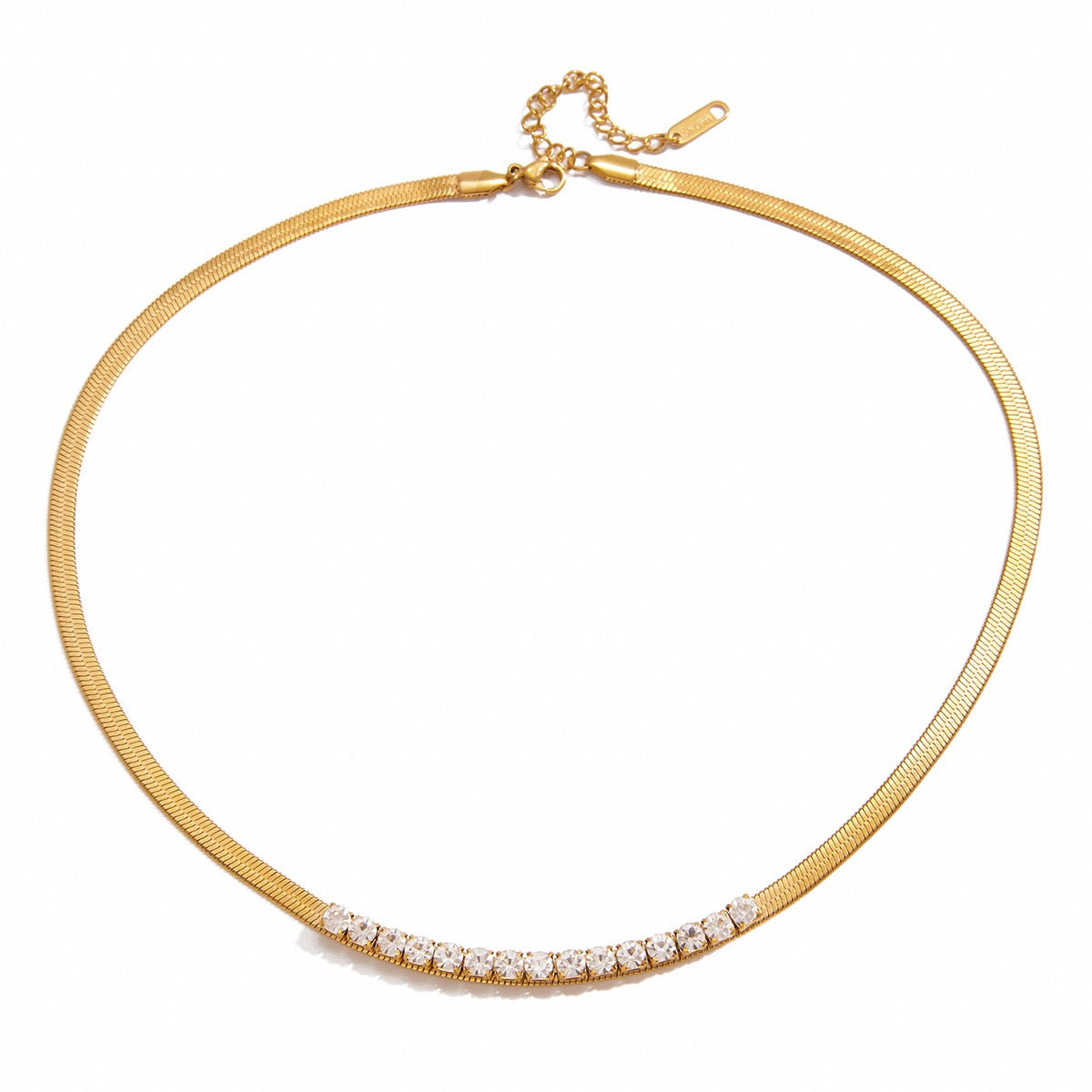 Radiant Crystal Line Bar Necklace