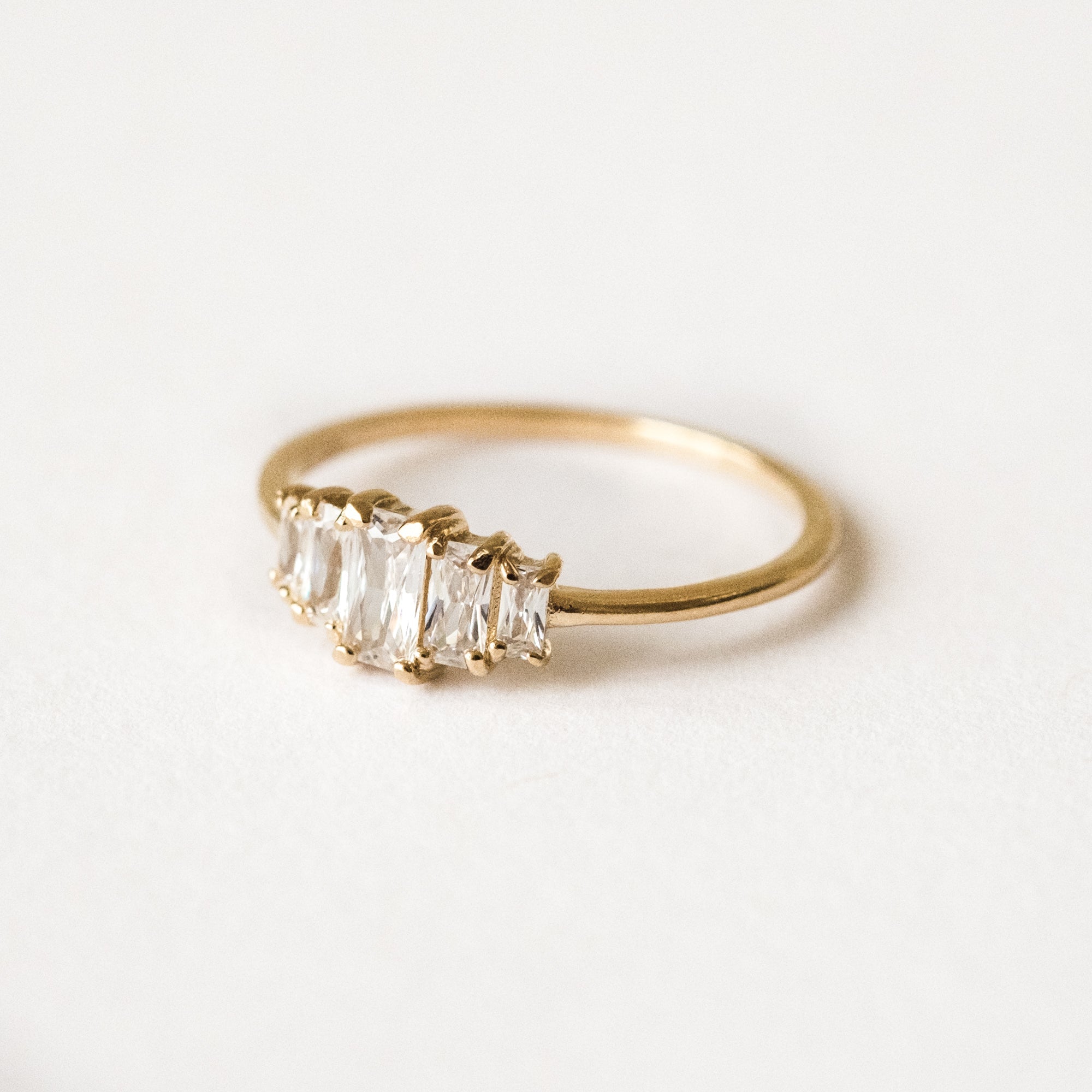 Baguette Cluster Ring