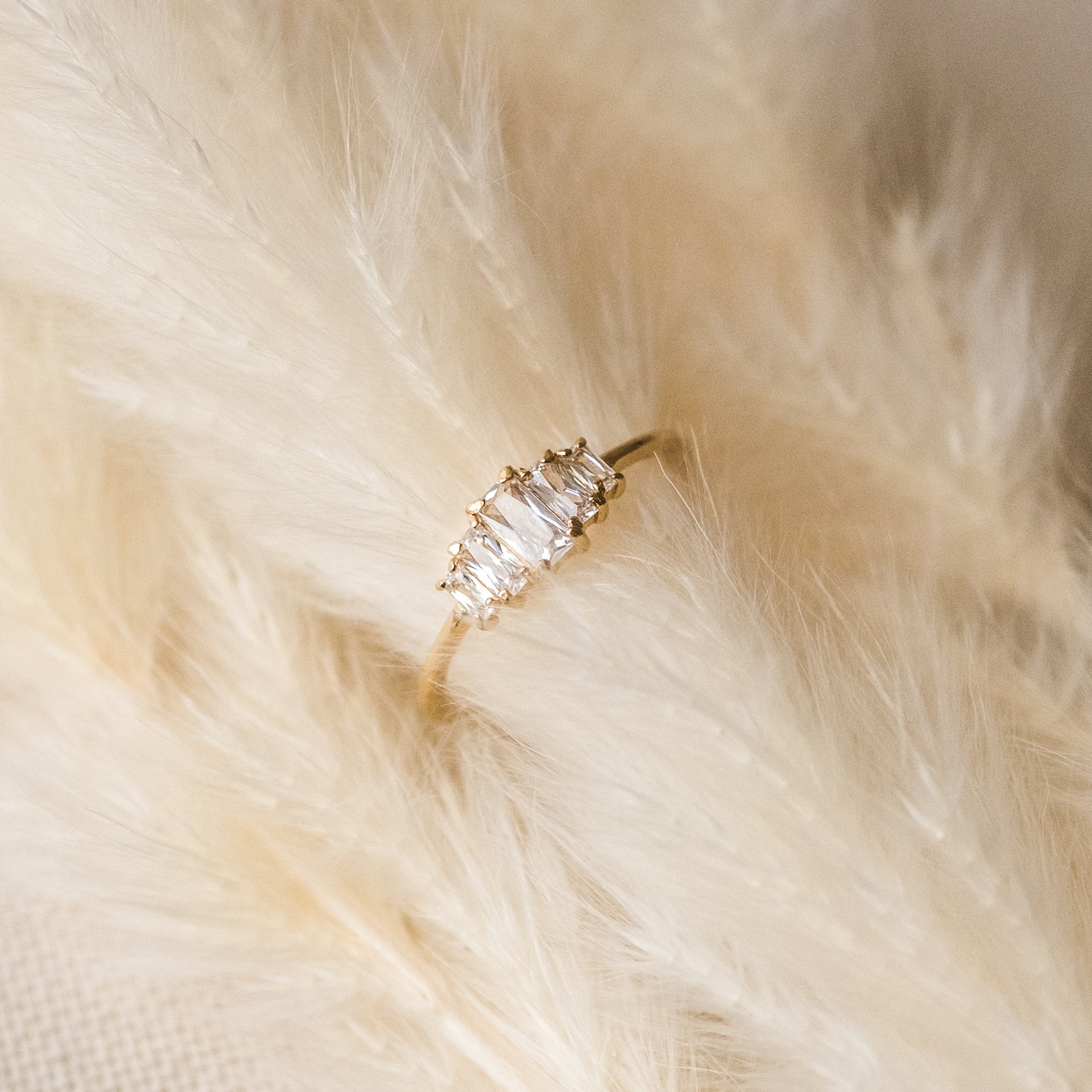 Baguette Cluster Ring