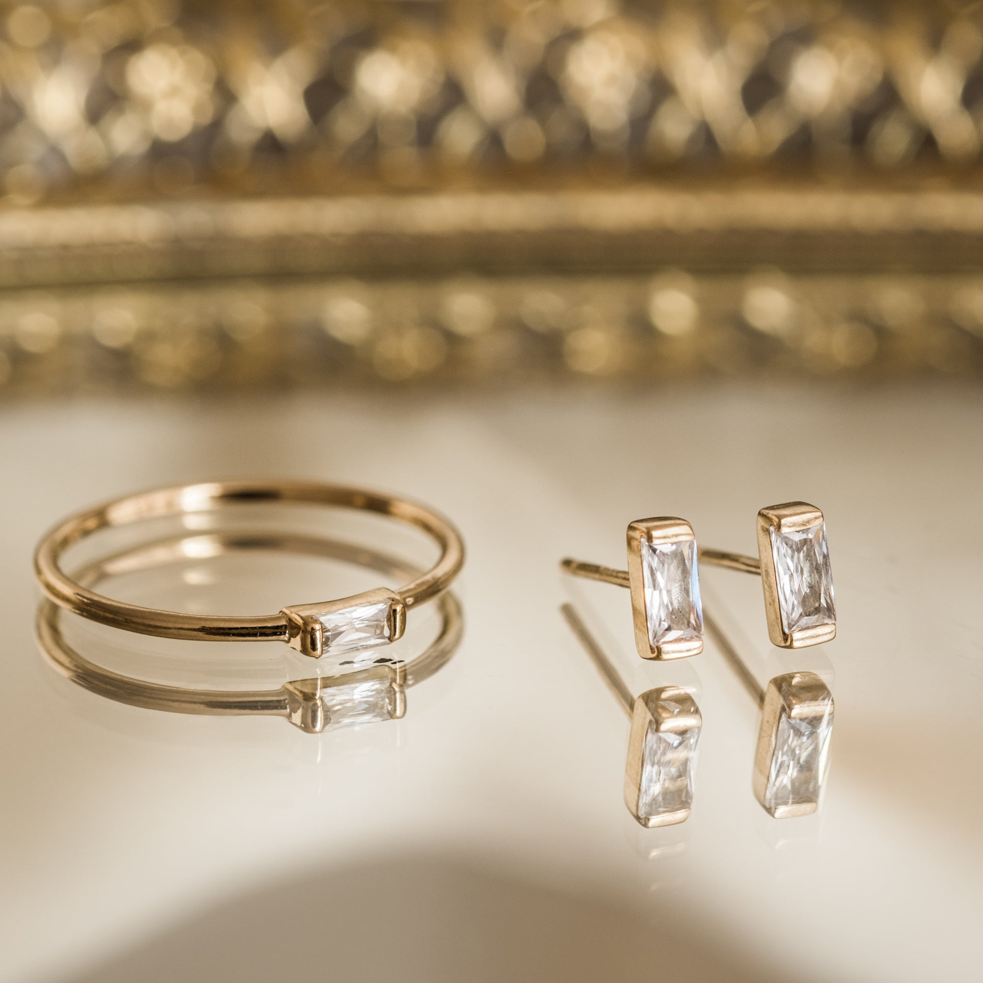 Baguette Stud Earrings