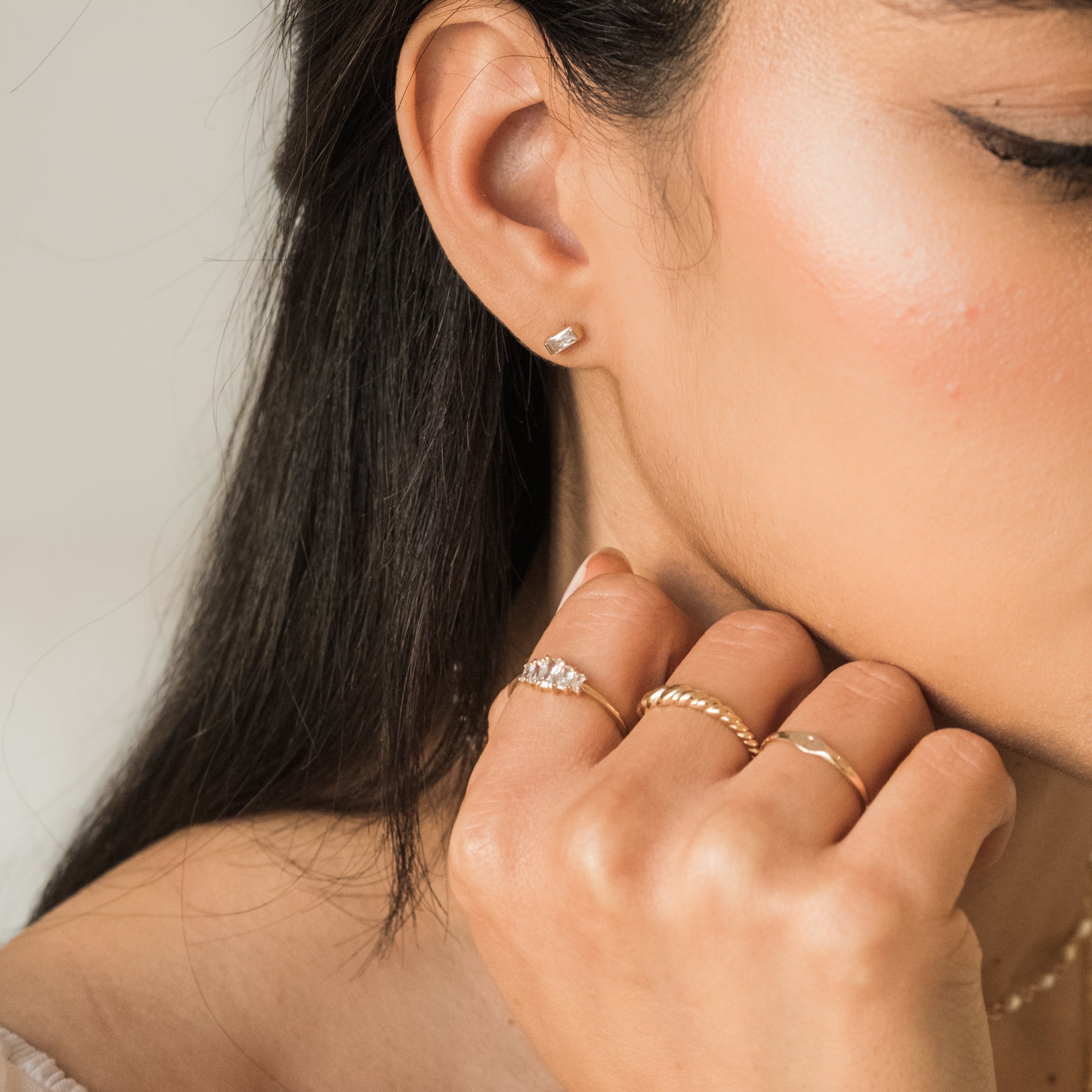 Baguette Stud Earrings