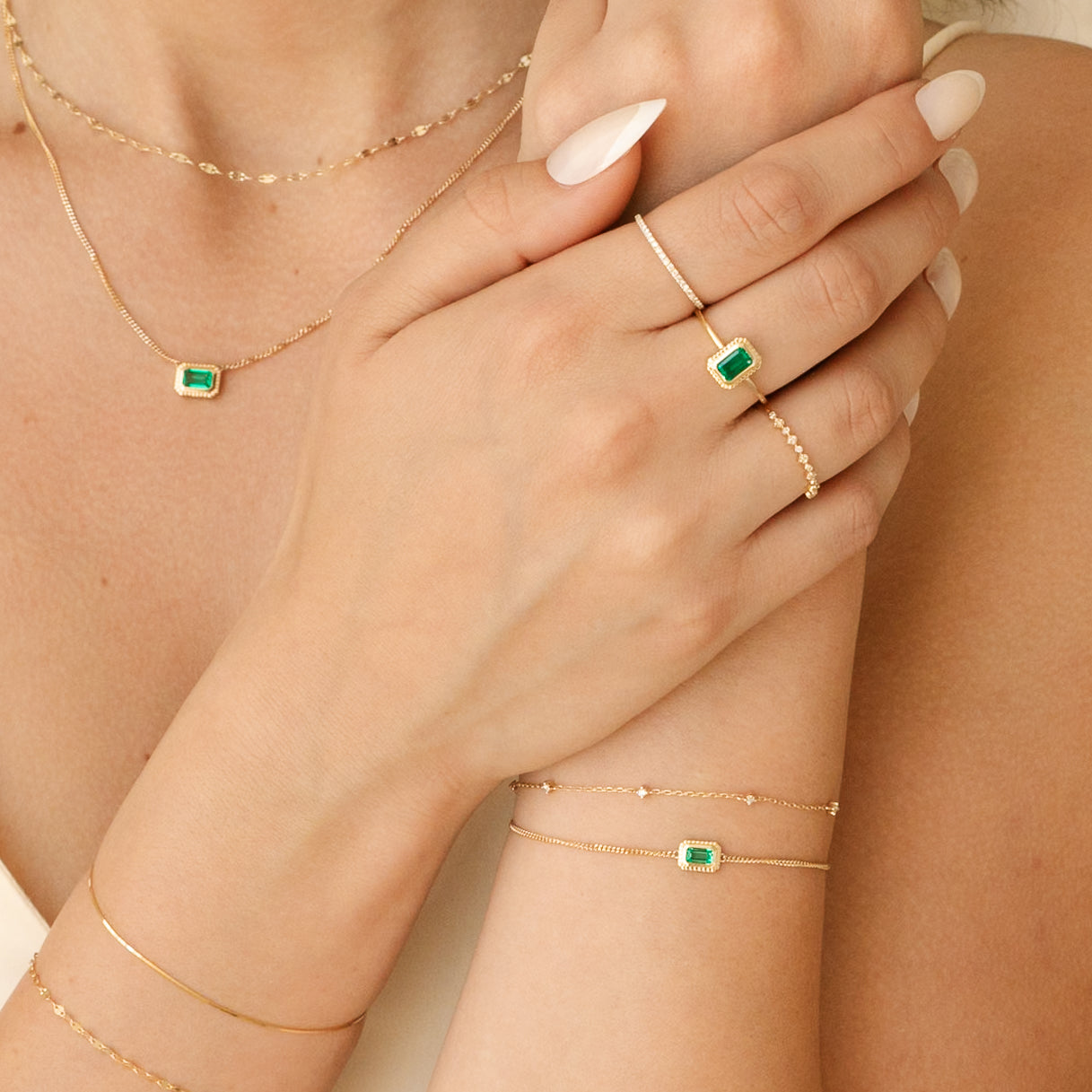 Dainty Diamond Station Bracelet - Reversible