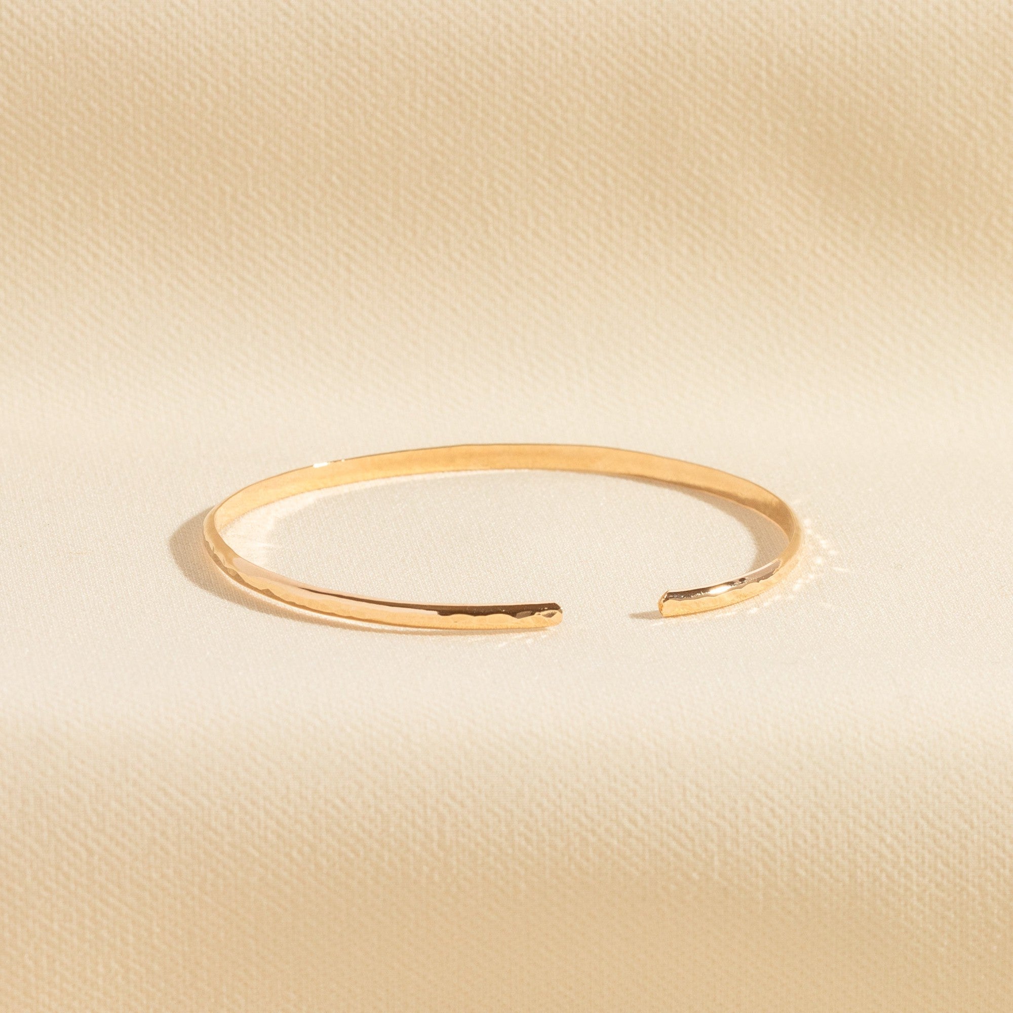 Dainty Hammered Cuff Bracelet