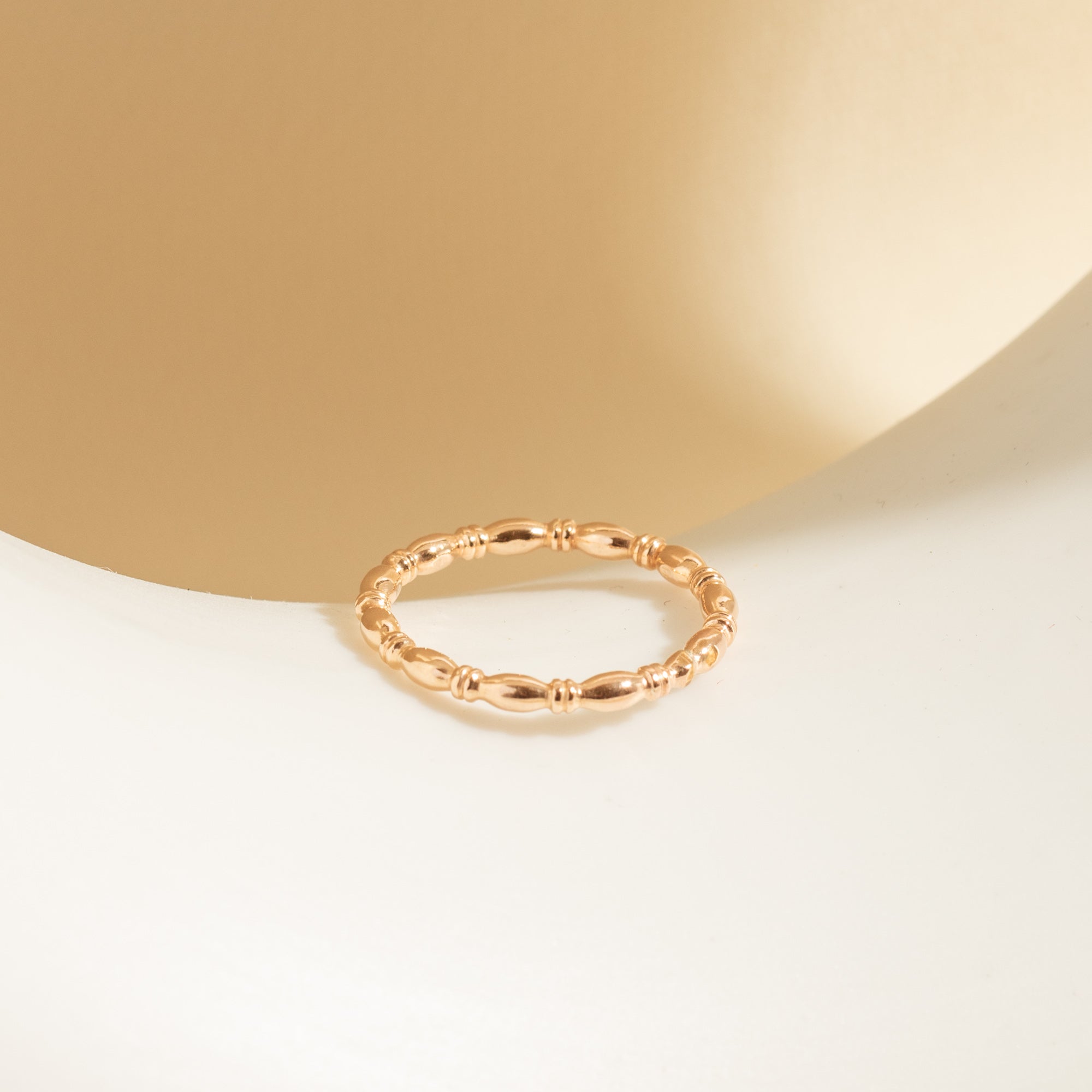 Dainty Oval Bead Ring