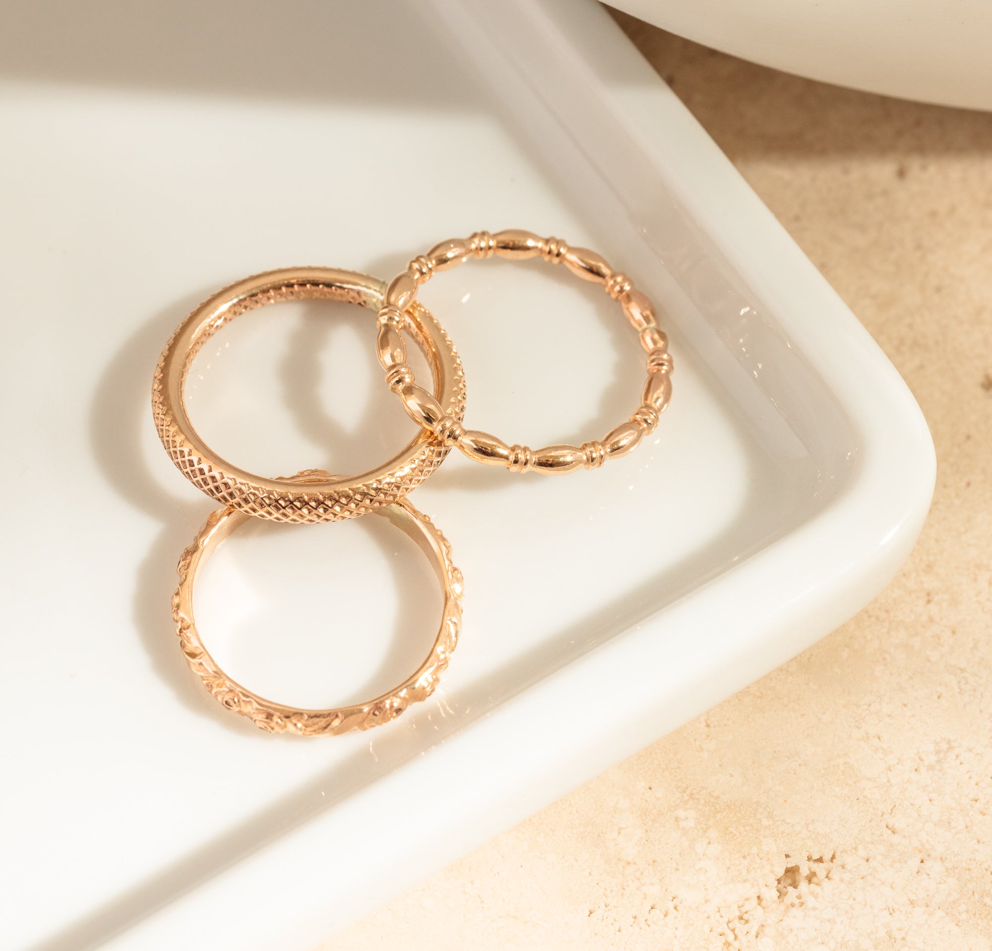 Dainty Oval Bead Ring