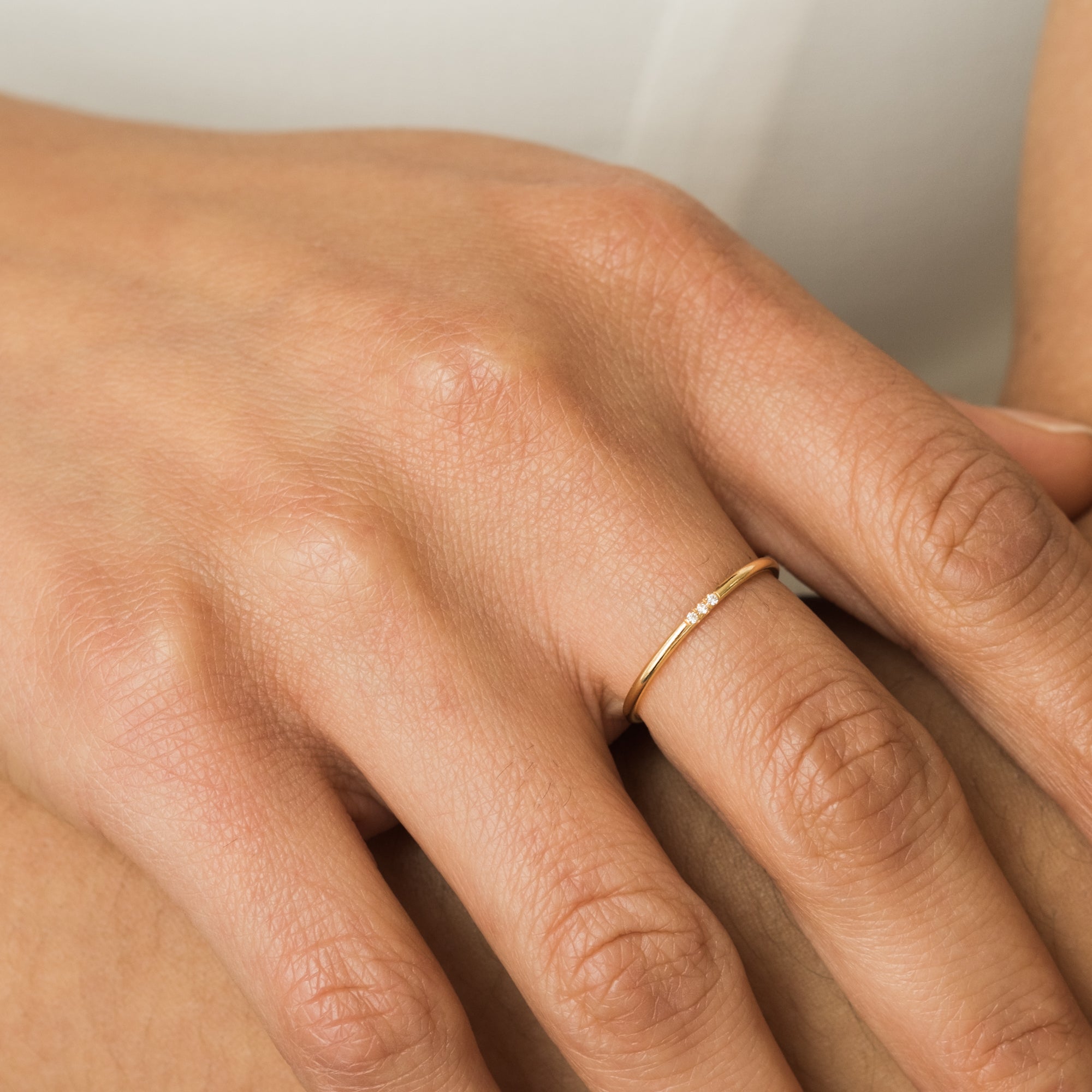 Triple Pavé CZ Stacking Ring