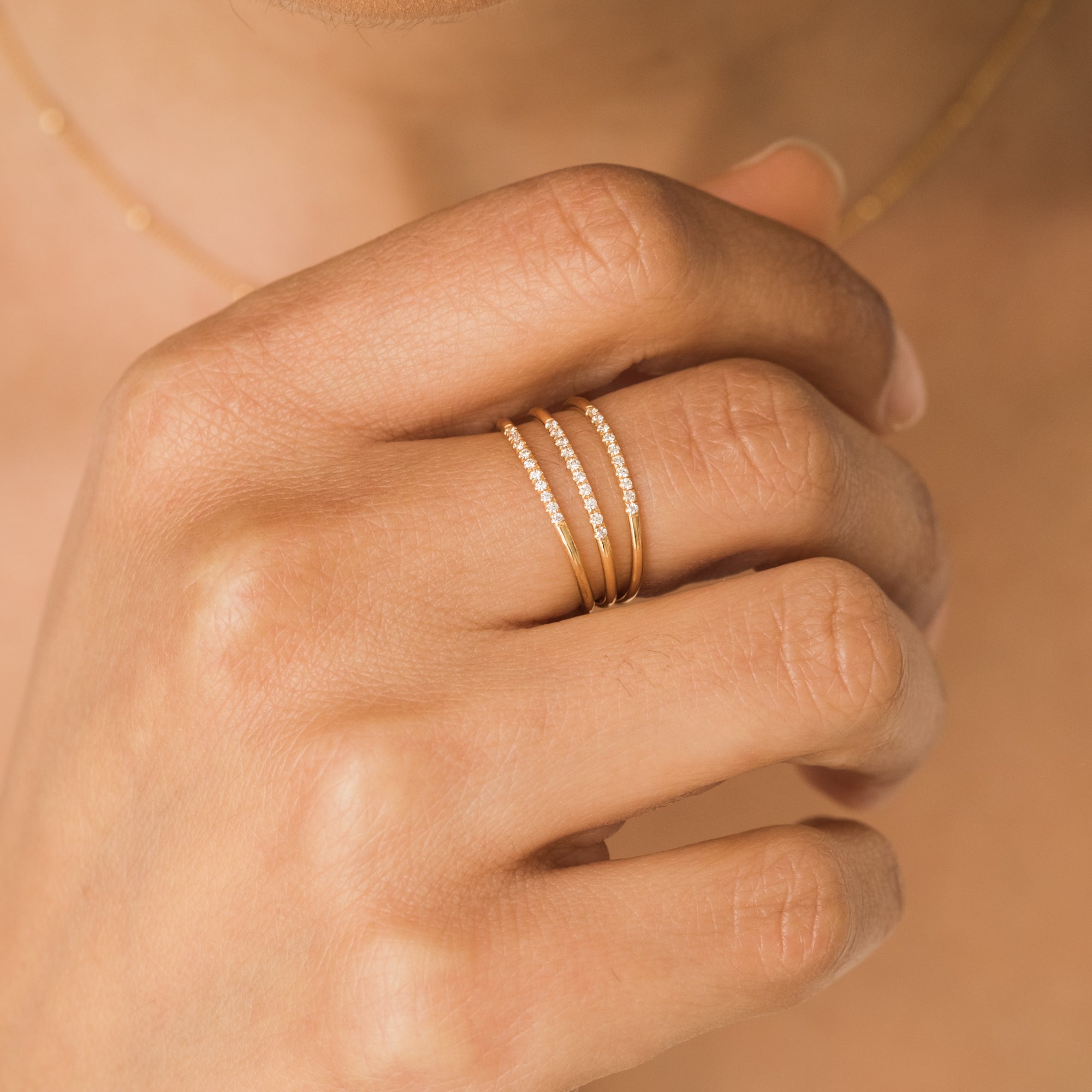 Pavé CZ Stacking Ring