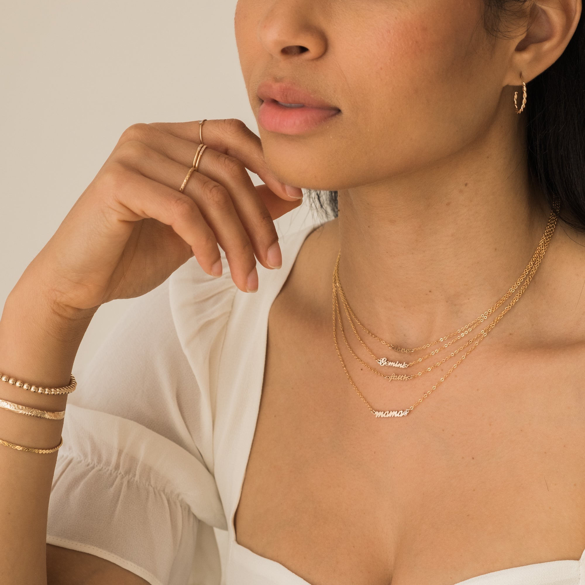 Zodiac Nameplate Necklace