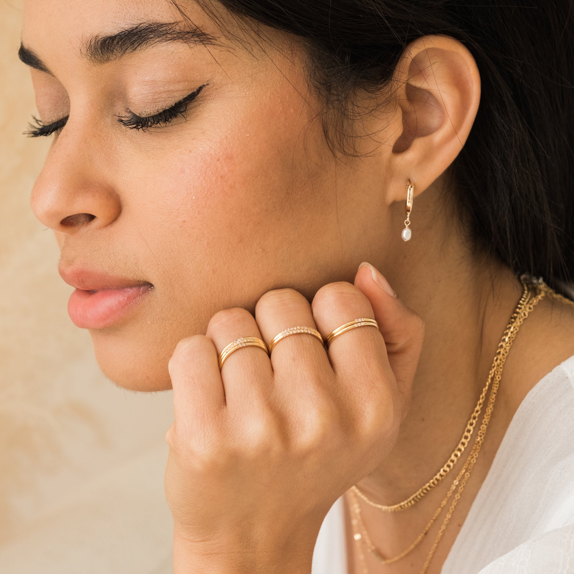 Pavé CZ Stacking Ring