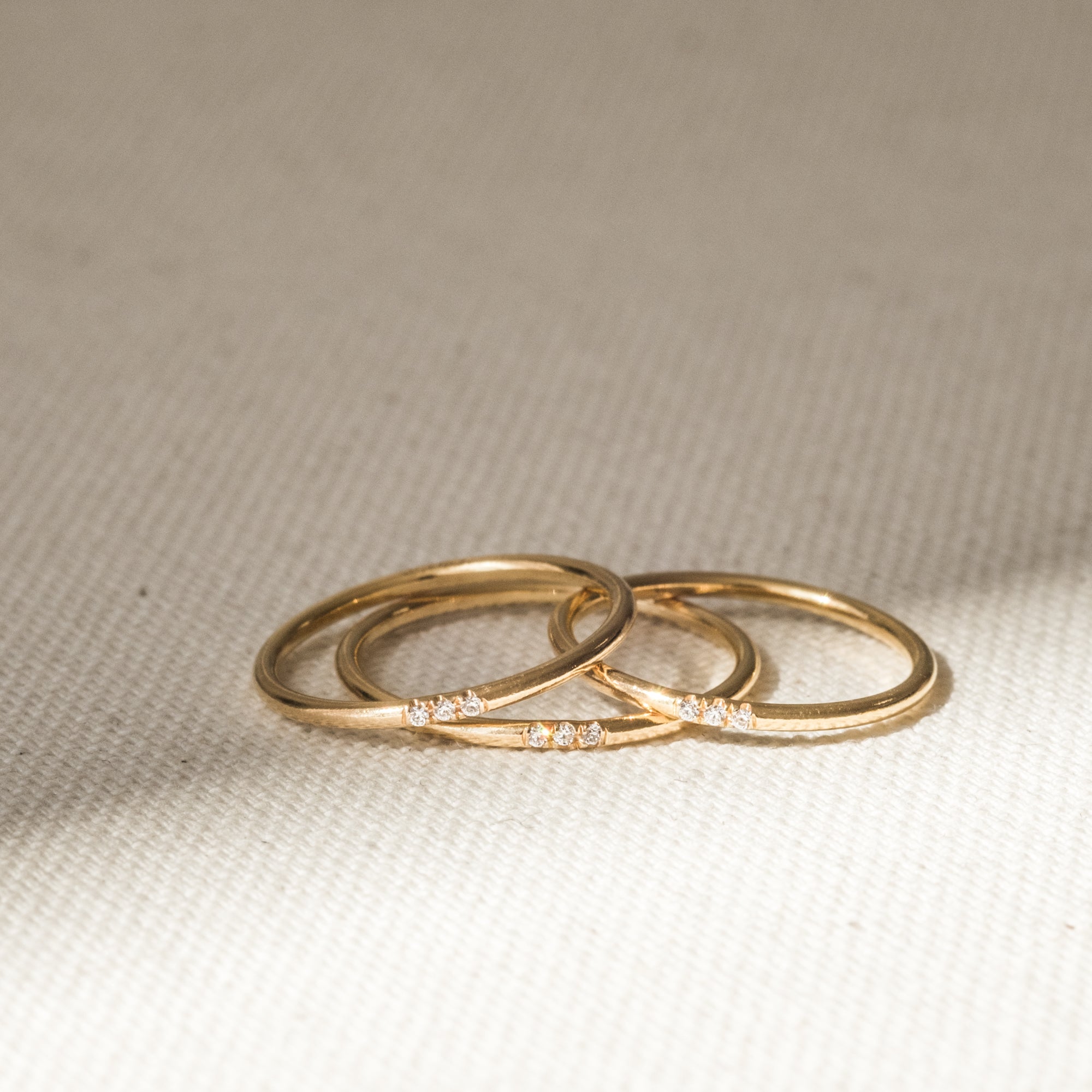 Triple Pavé CZ Stacking Ring