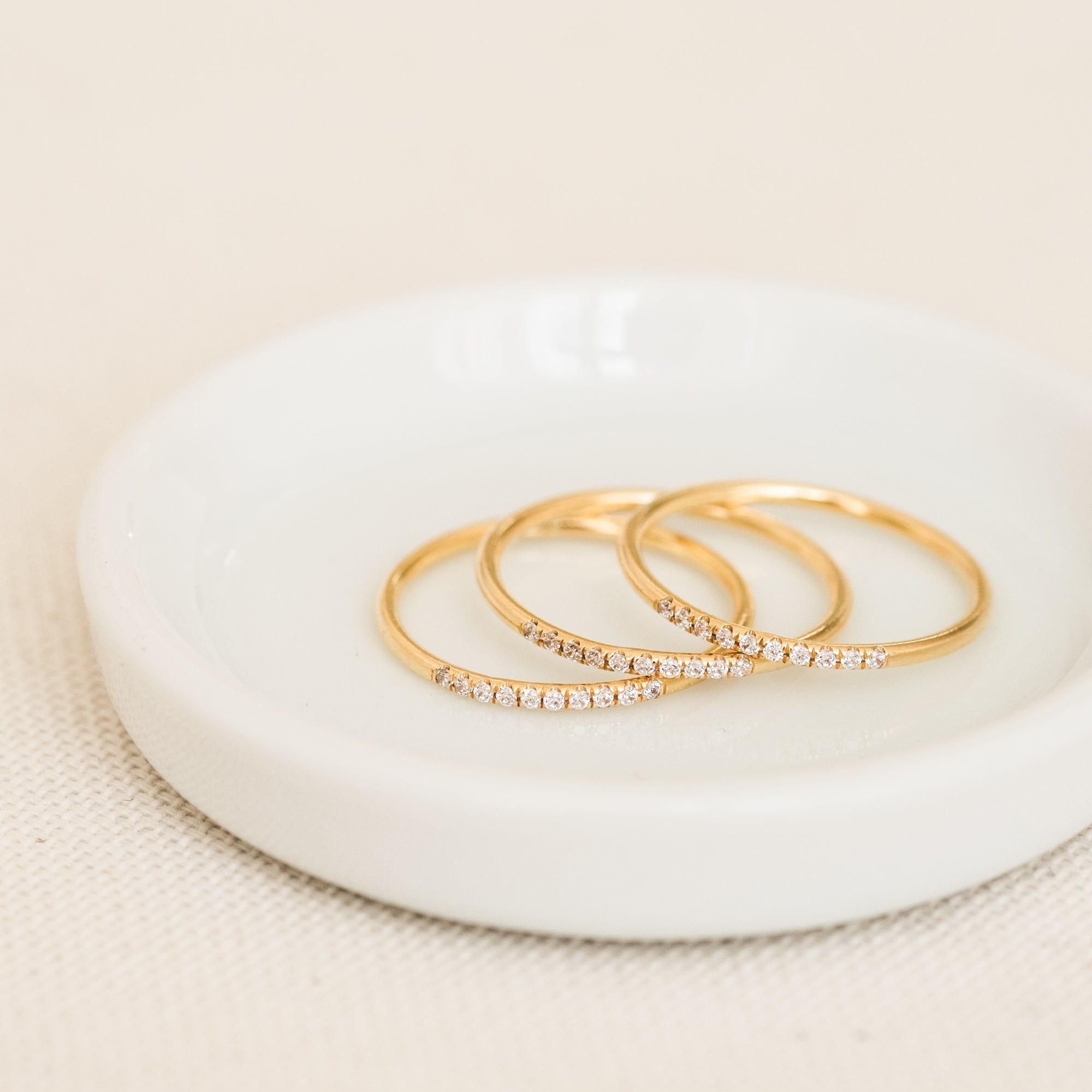 Pavé CZ Stacking Ring