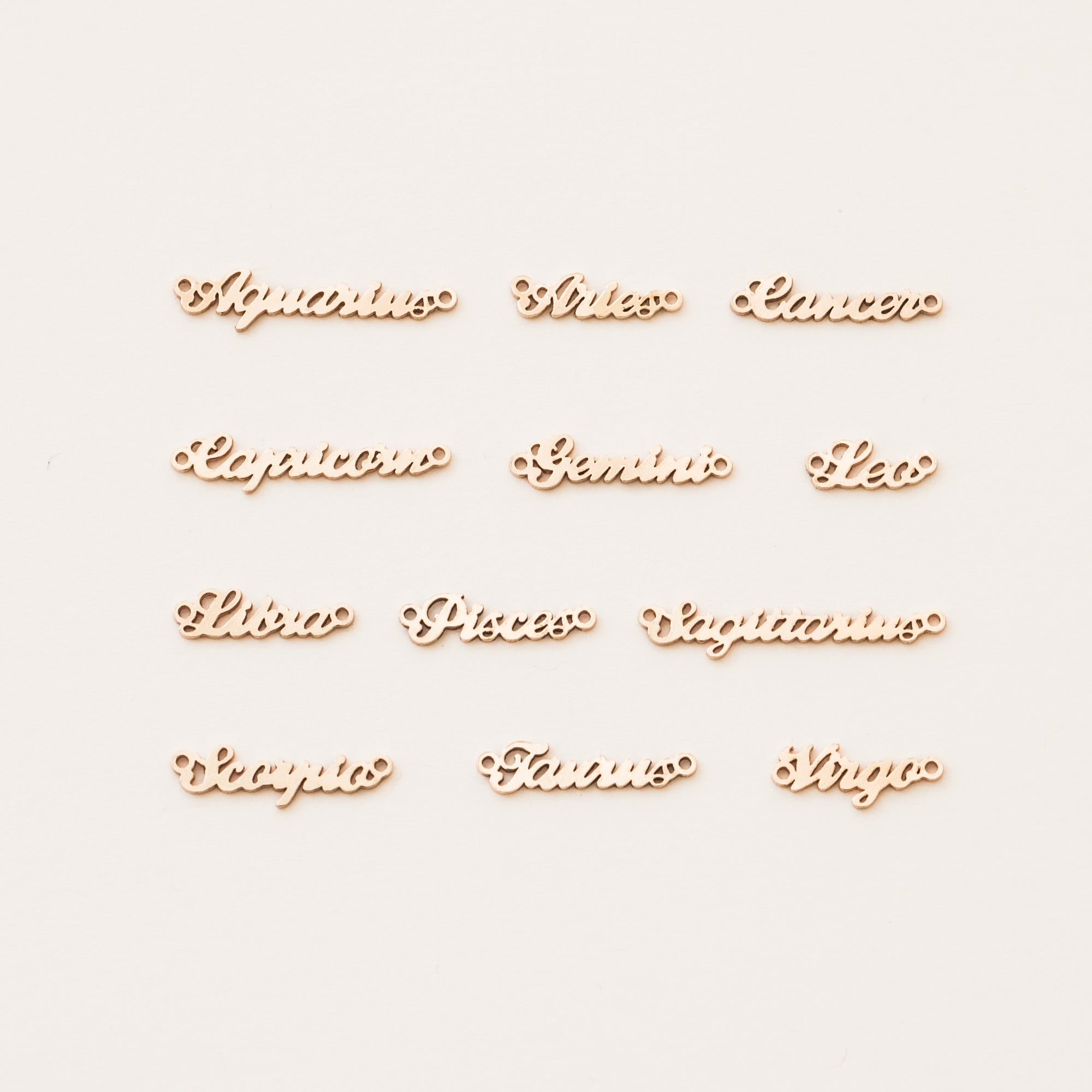 Zodiac Nameplate Necklace