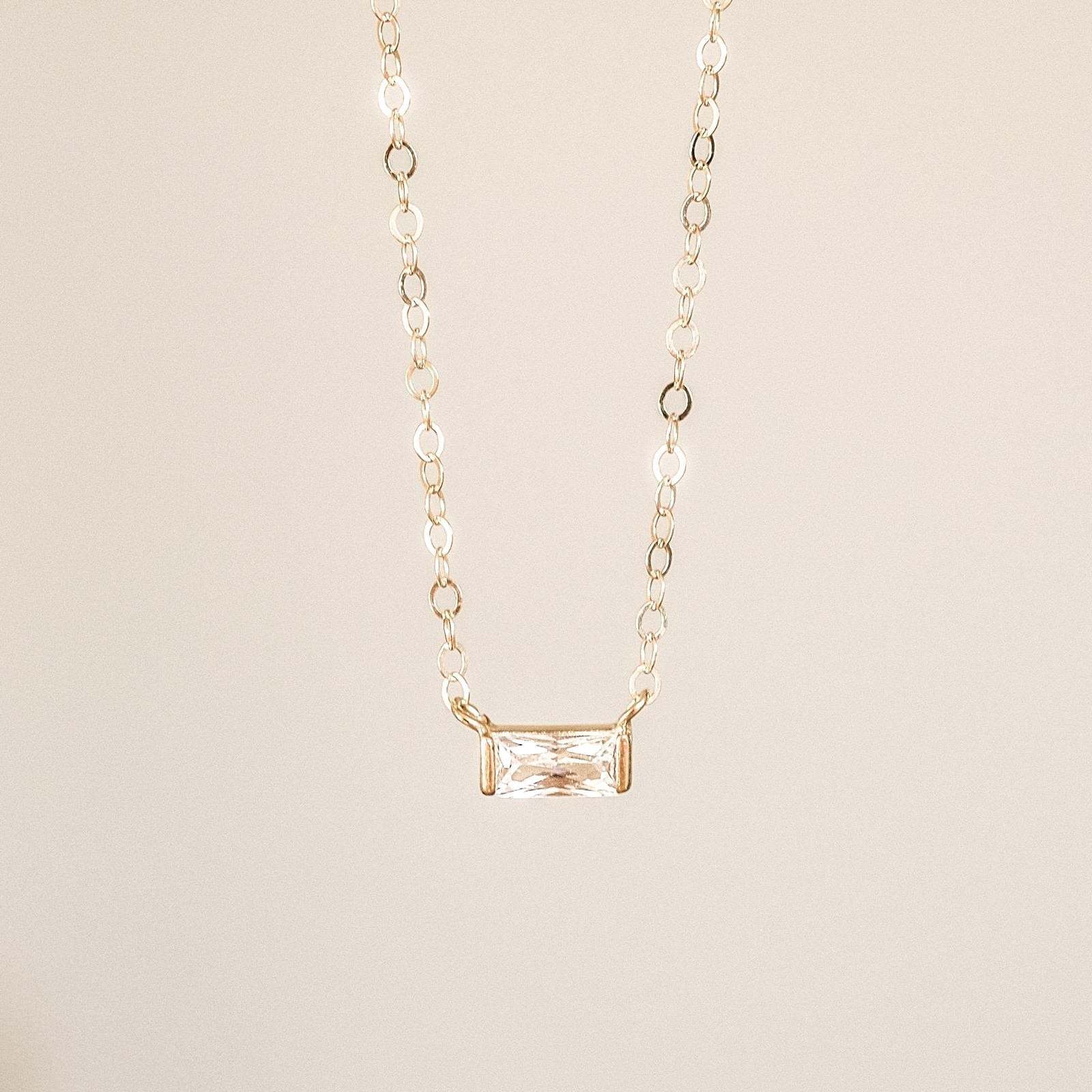 Dainty Baguette Necklace