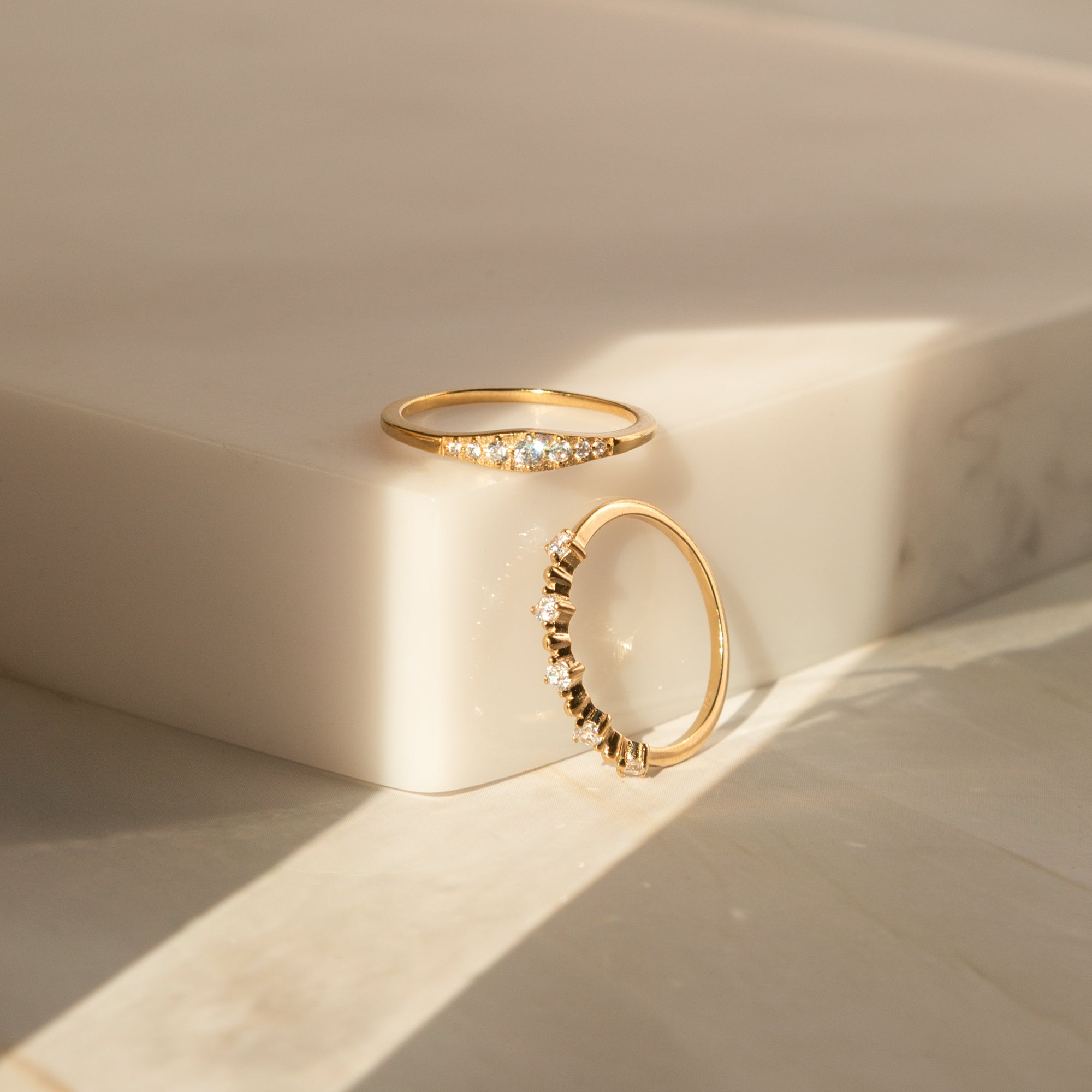 Dainty Floating CZ Ring