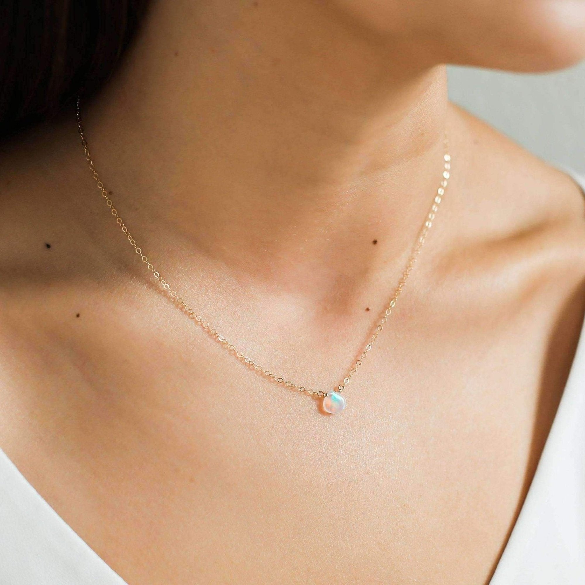 Dainty Opal Necklace