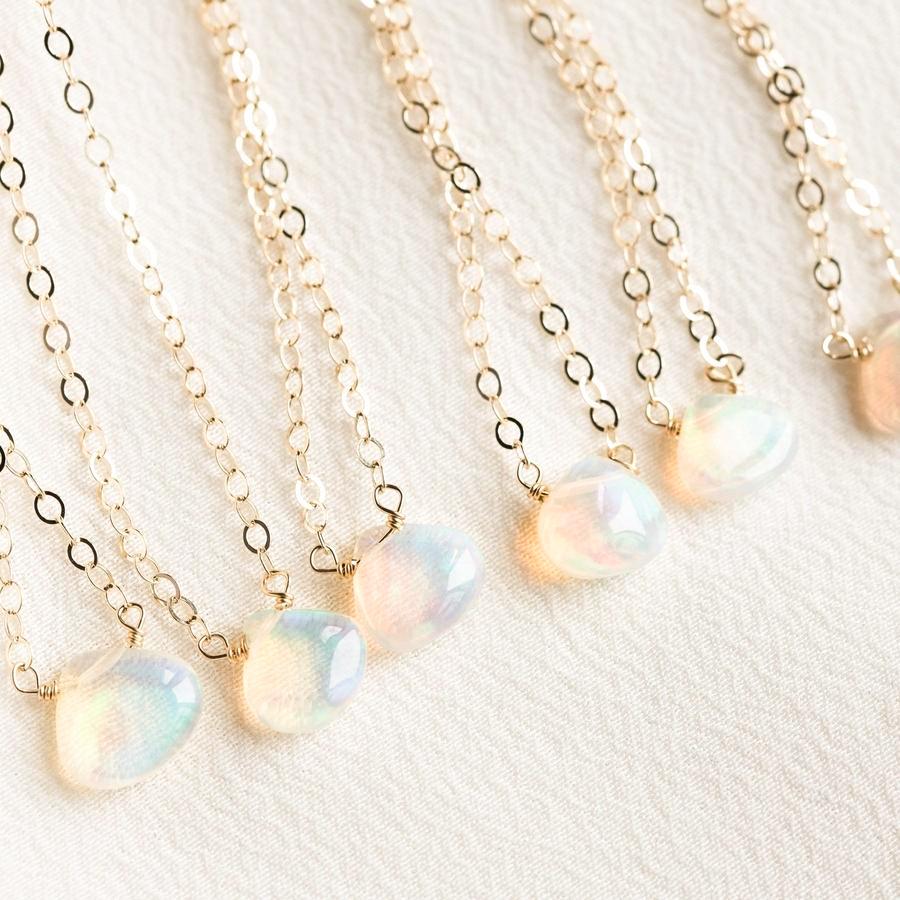 Dainty Opal Necklace