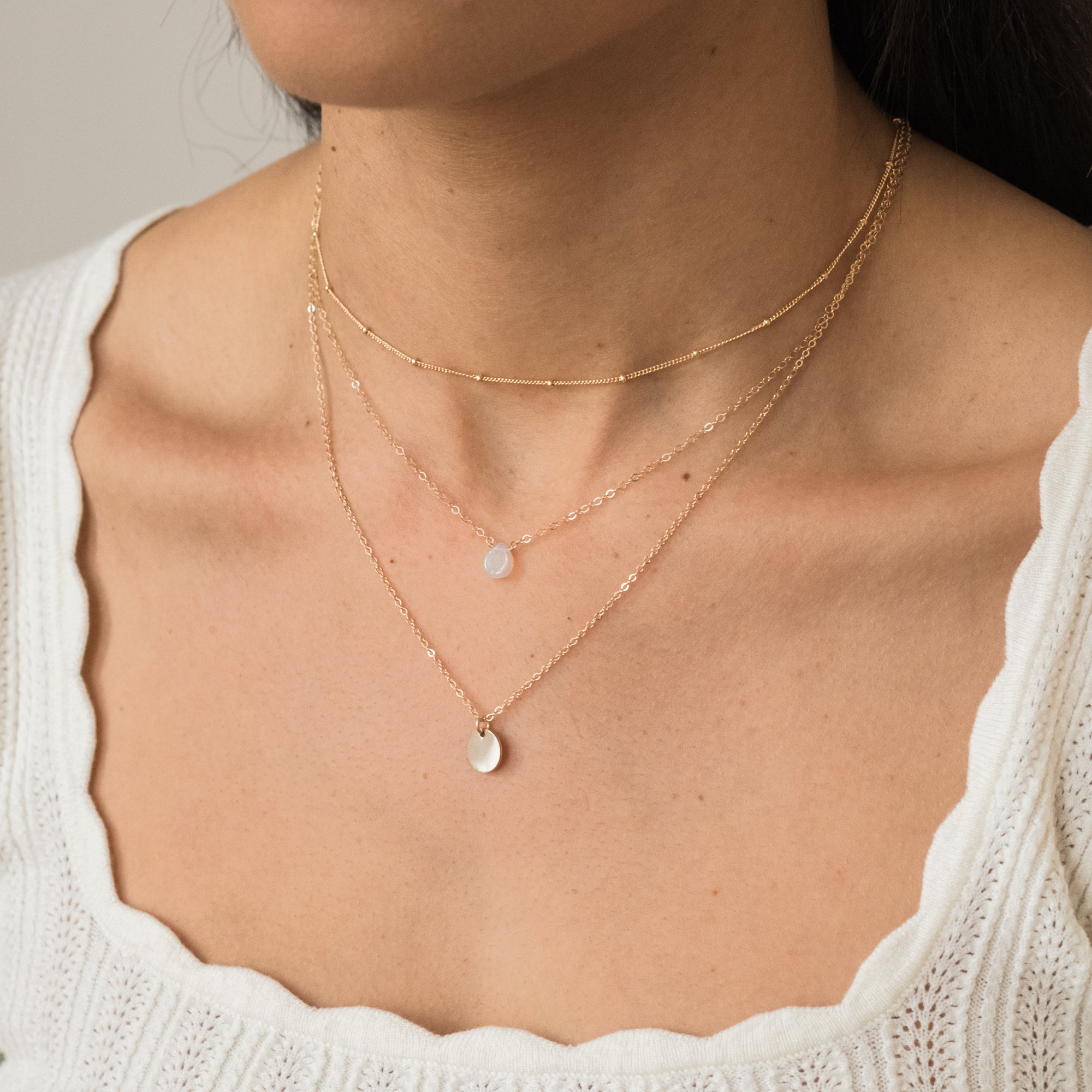 Dainty Opal Necklace