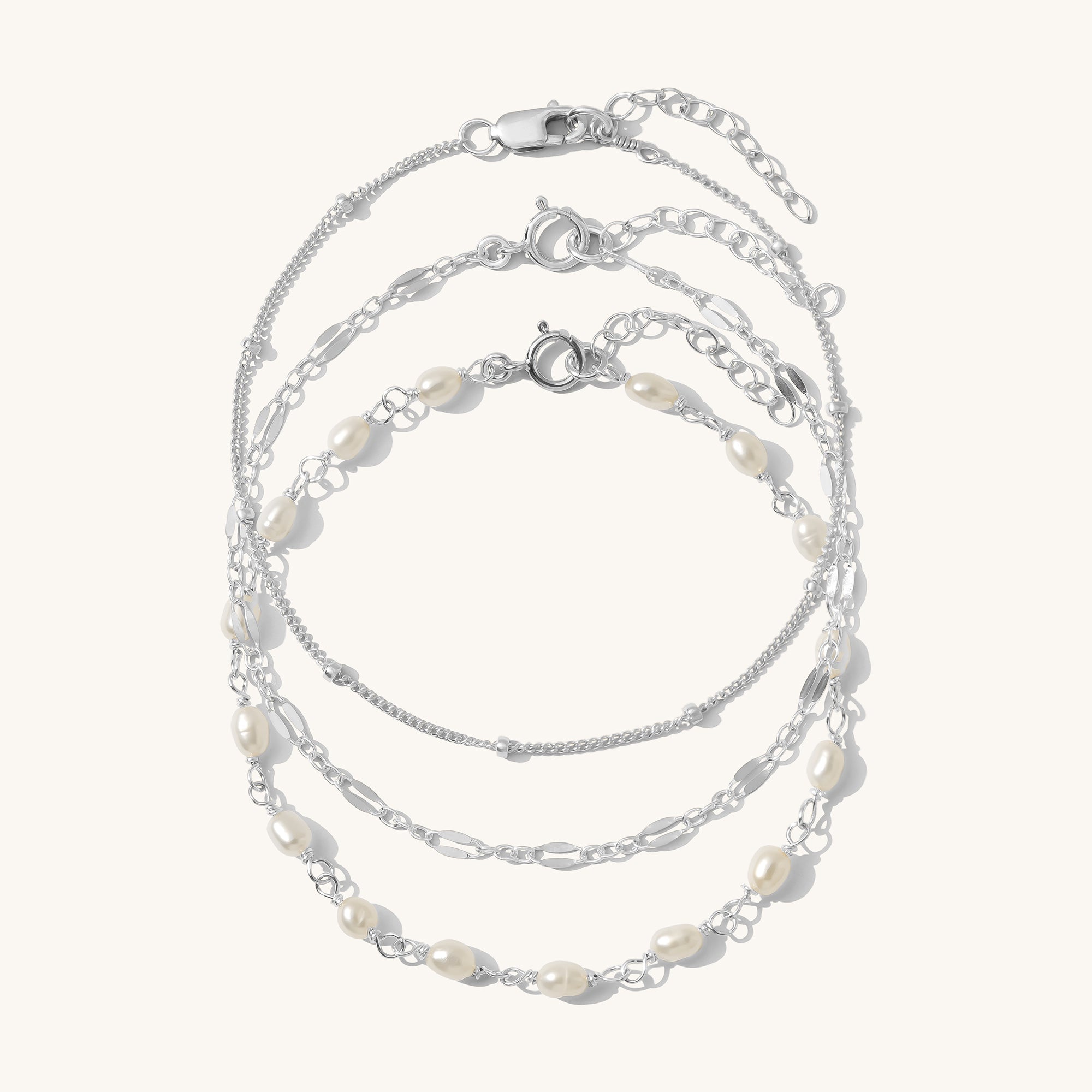 Dainty Bracelet Chain Set