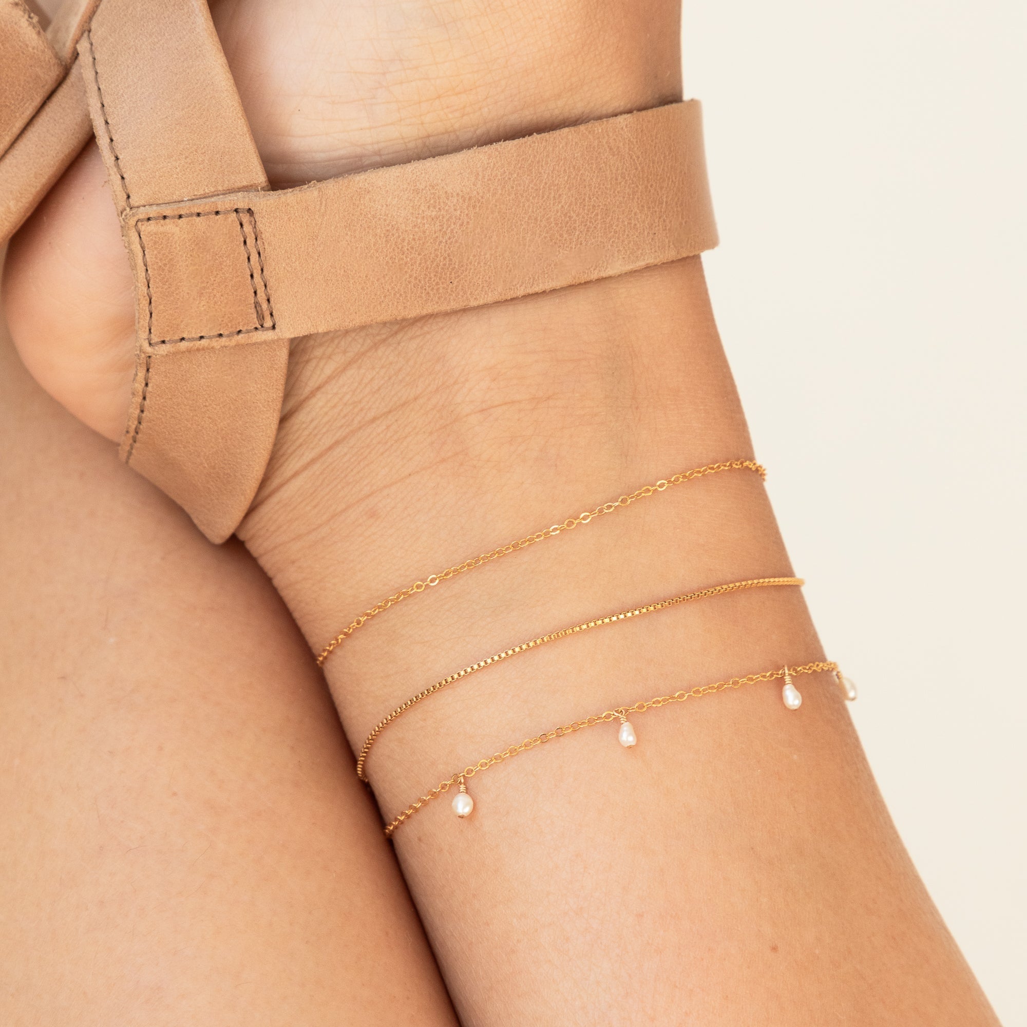 Dangling Pearl Anklet