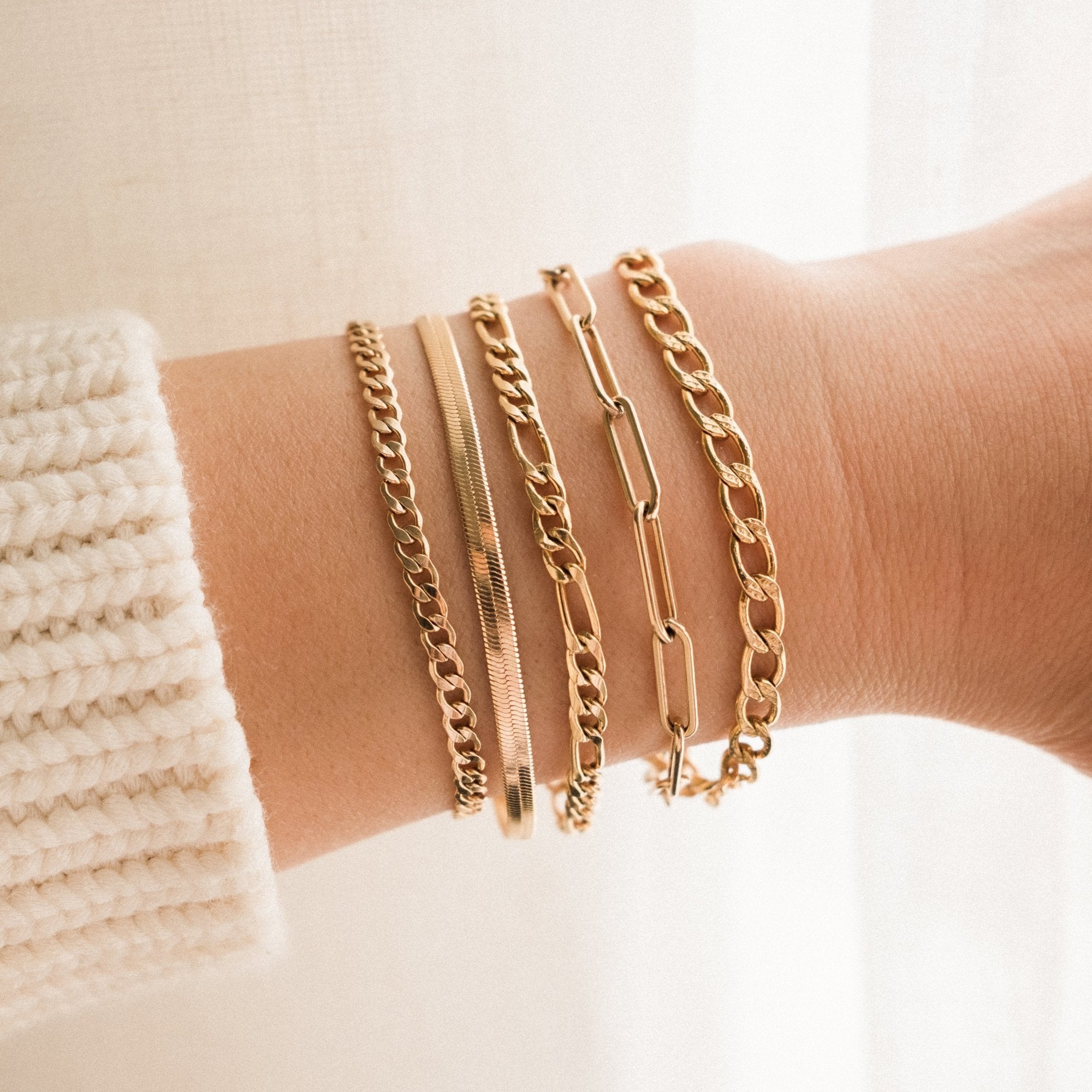 Gold Herringbone Bracelet