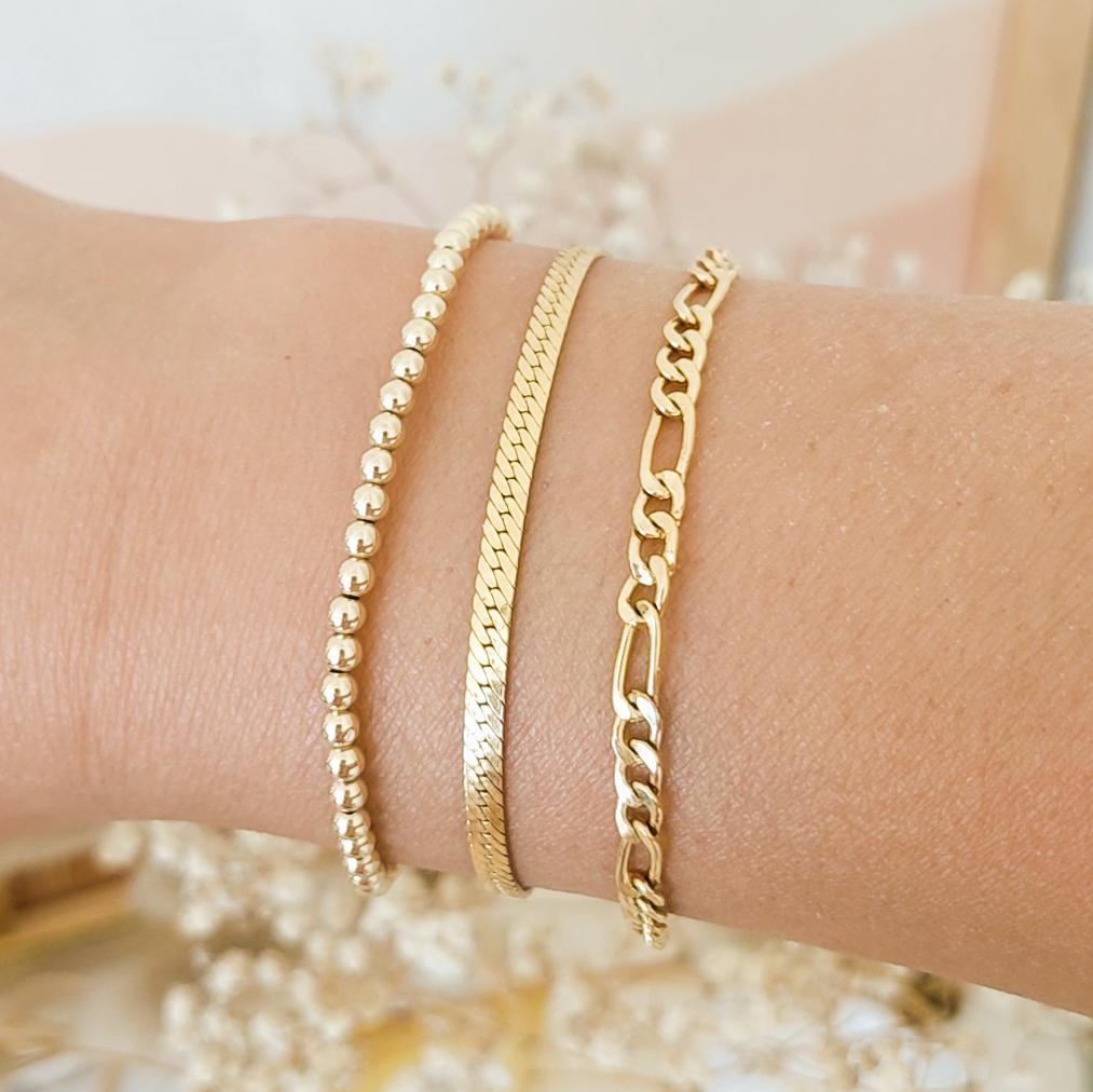 Gold Herringbone Bracelet