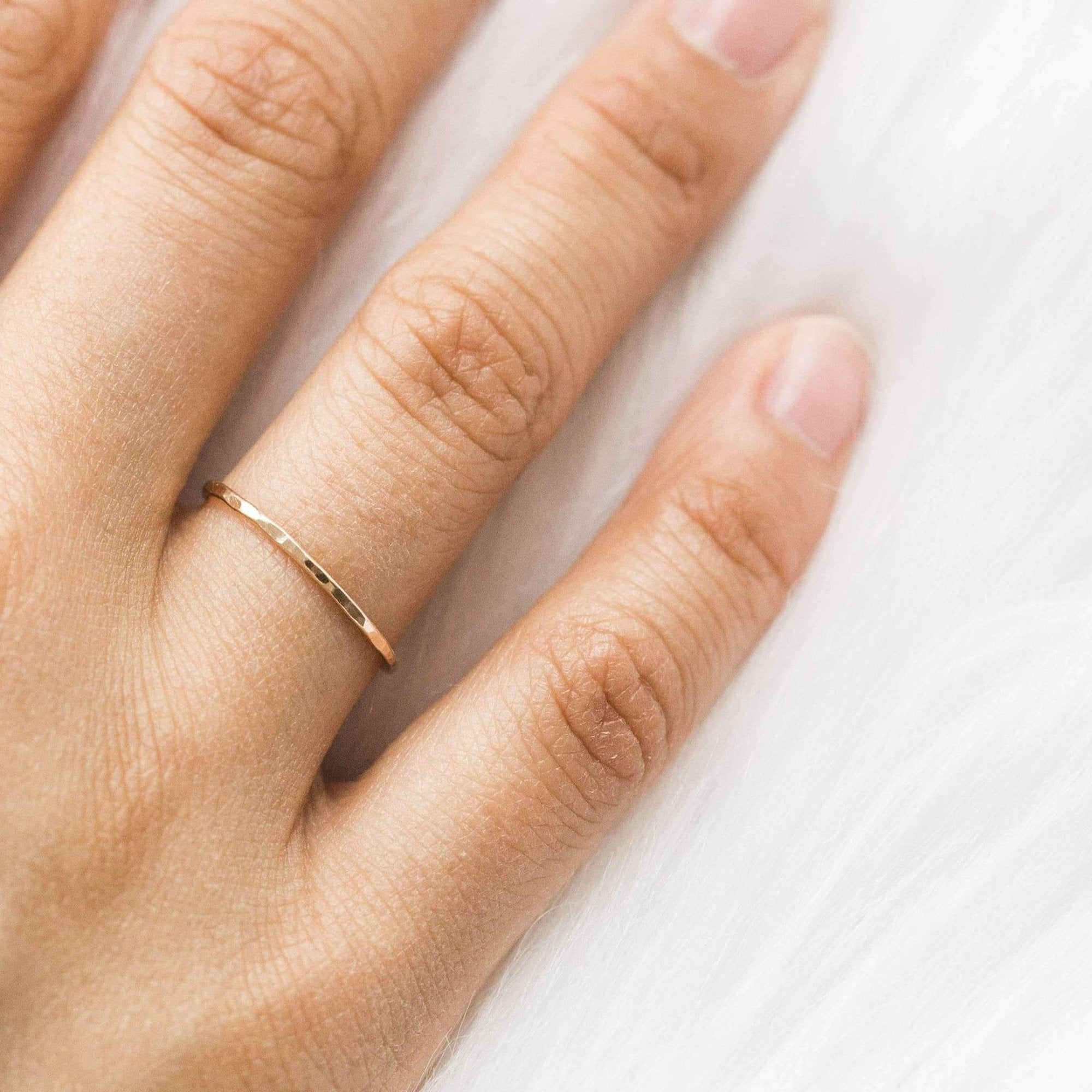Hammered Stacking Ring
