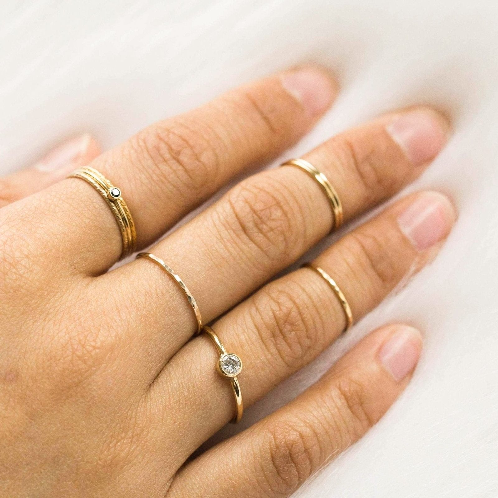 Hammered Stacking Ring