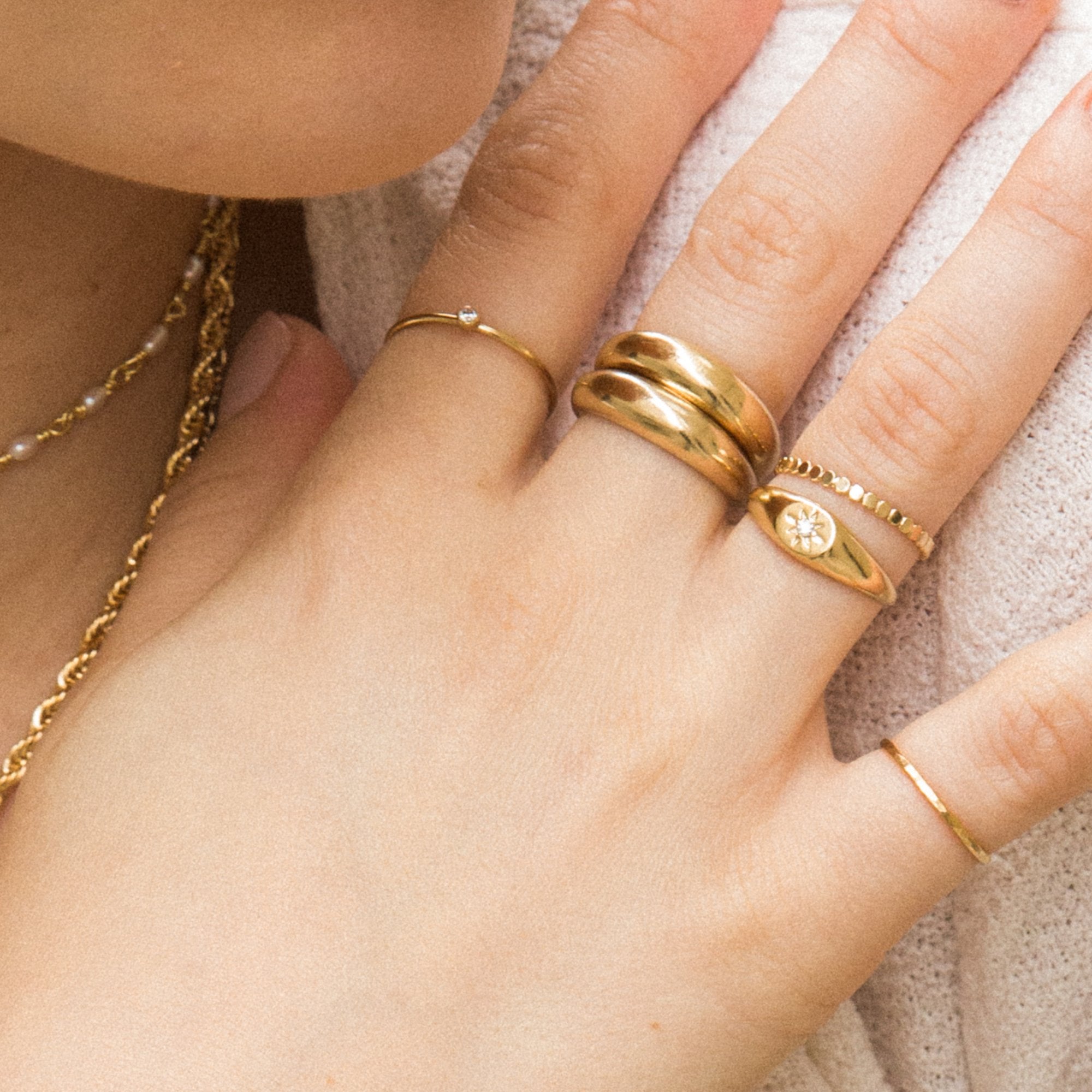 Hammered Stacking Ring