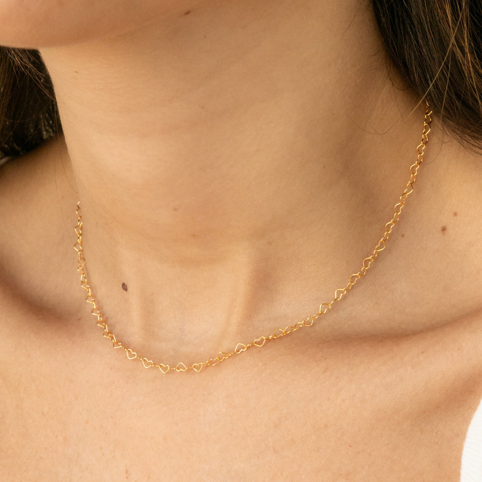 Dainty Heart Chain Necklace