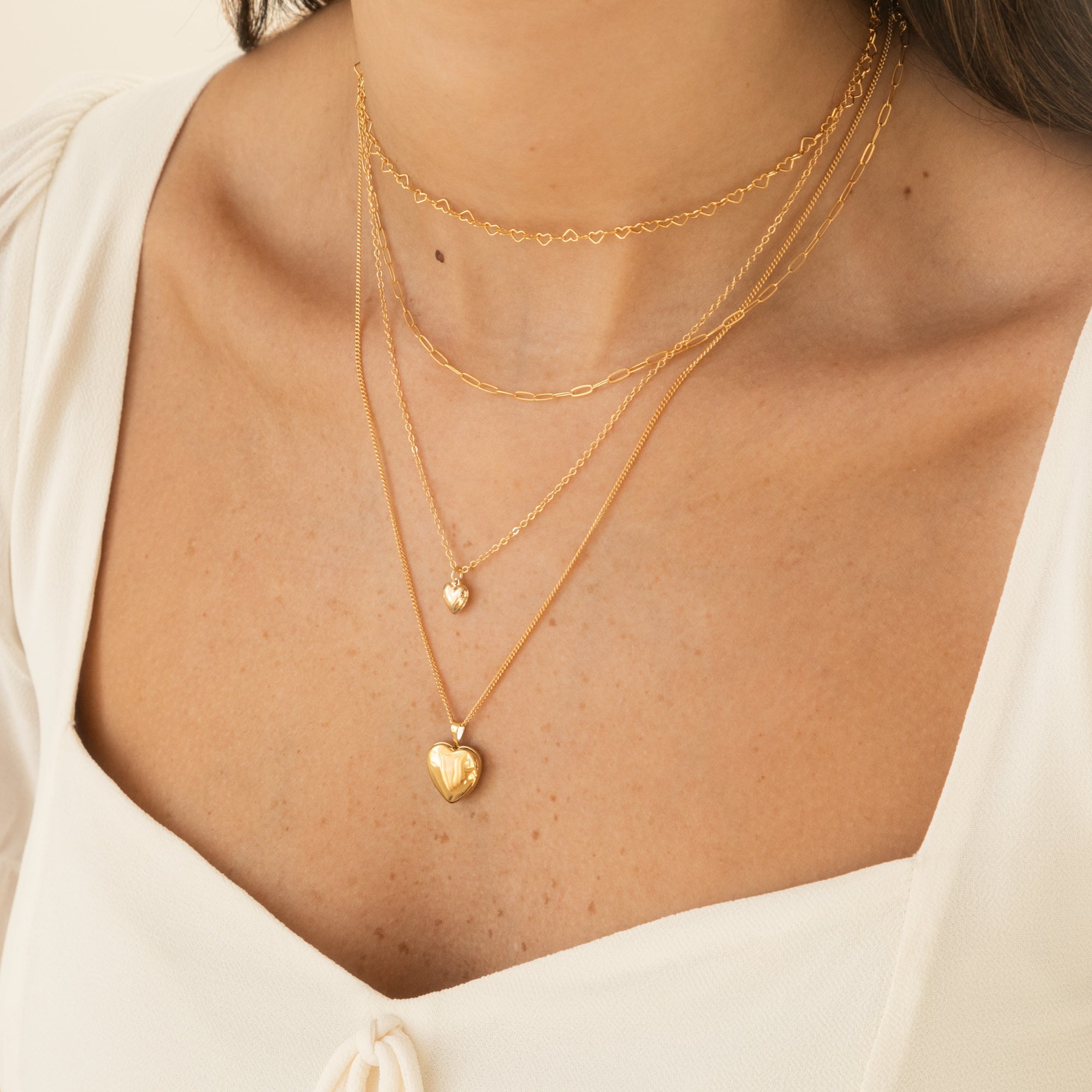Dainty Heart Chain Necklace