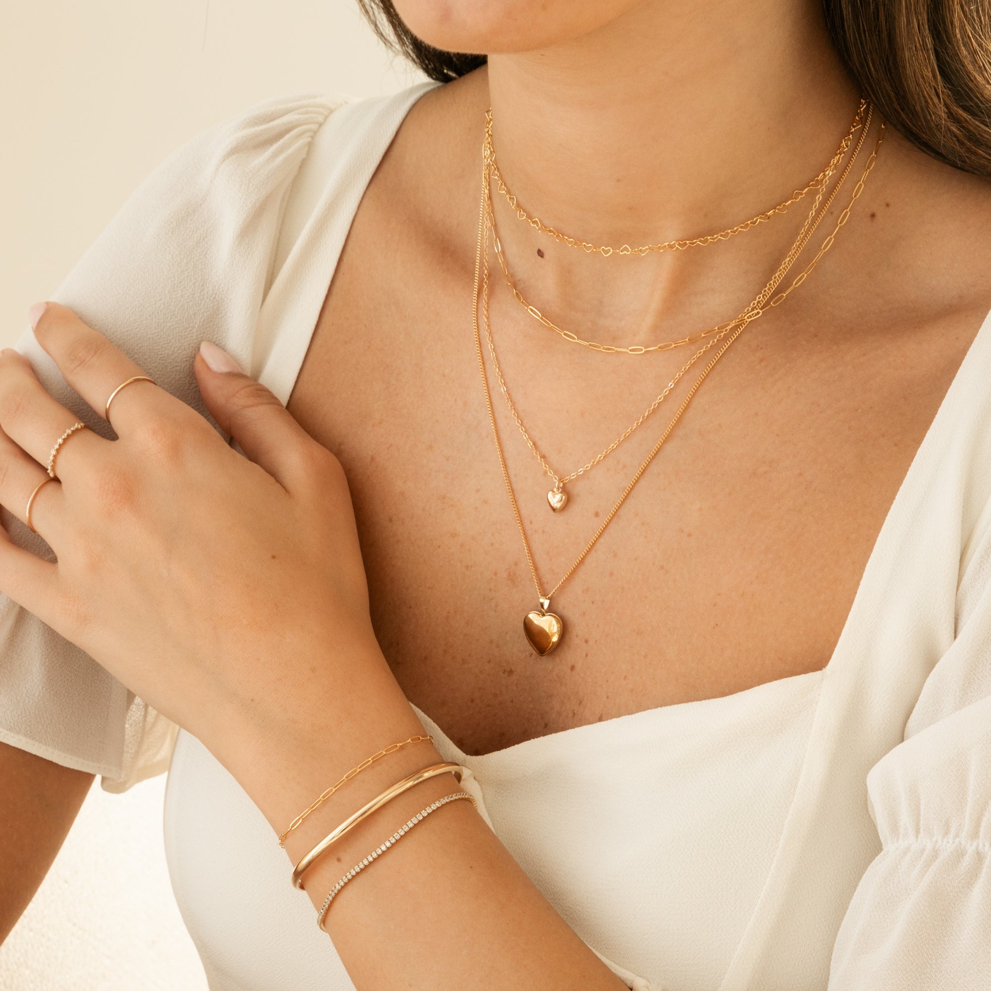 Dainty Heart Chain Necklace