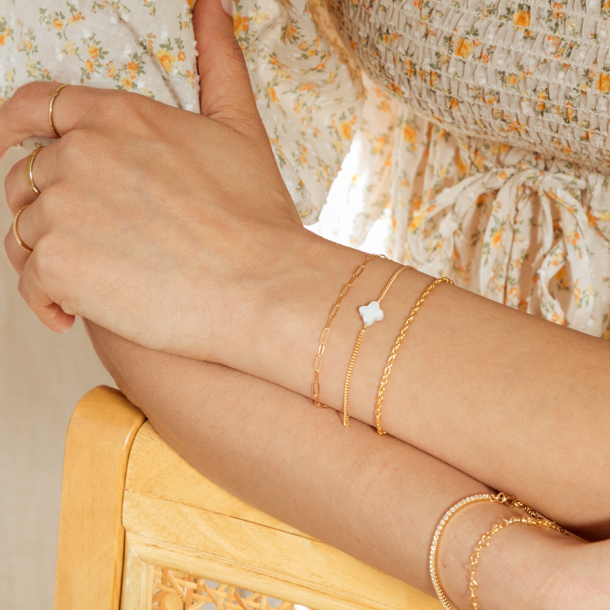 Pearl Clover Bracelet