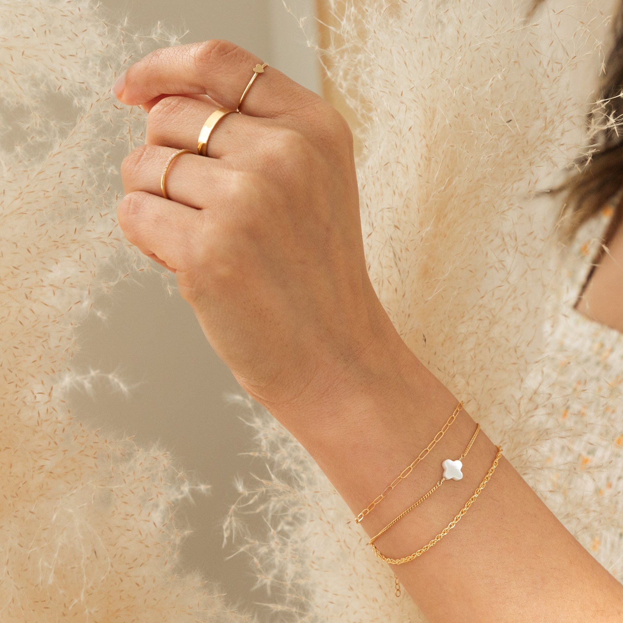 Pearl Clover Bracelet