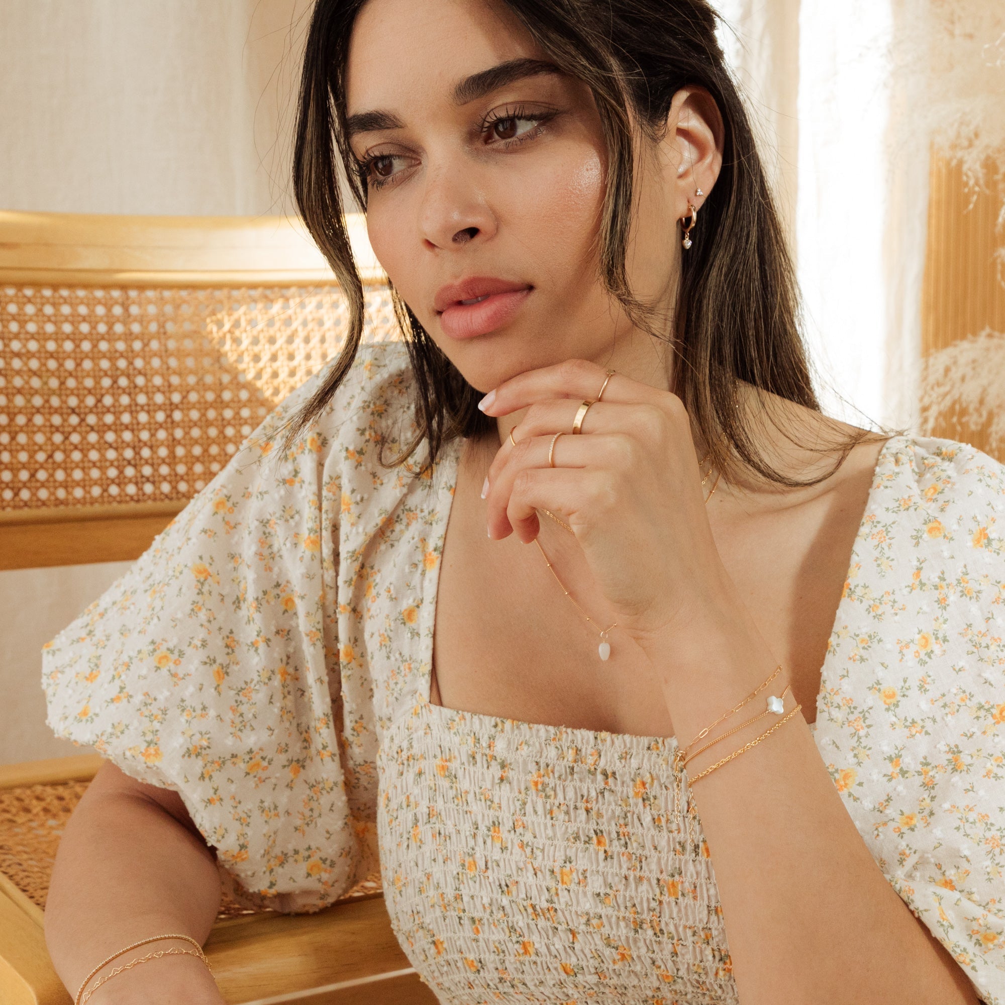 Tiny Heart CZ Hoop Earrings