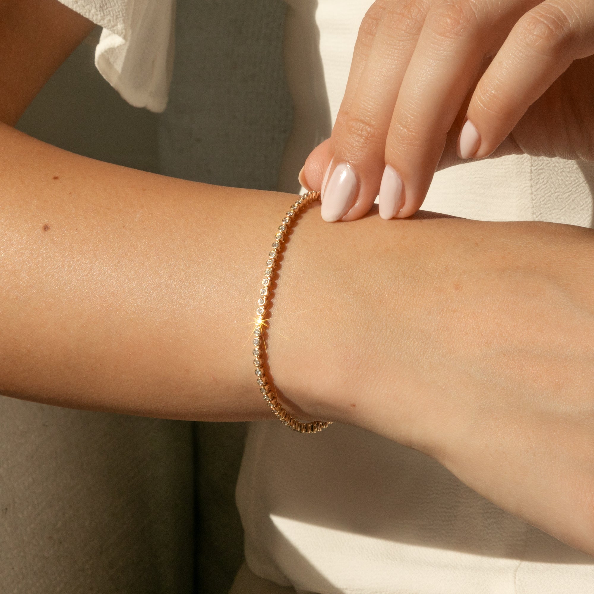 Diamond Bezel Tennis Bracelet