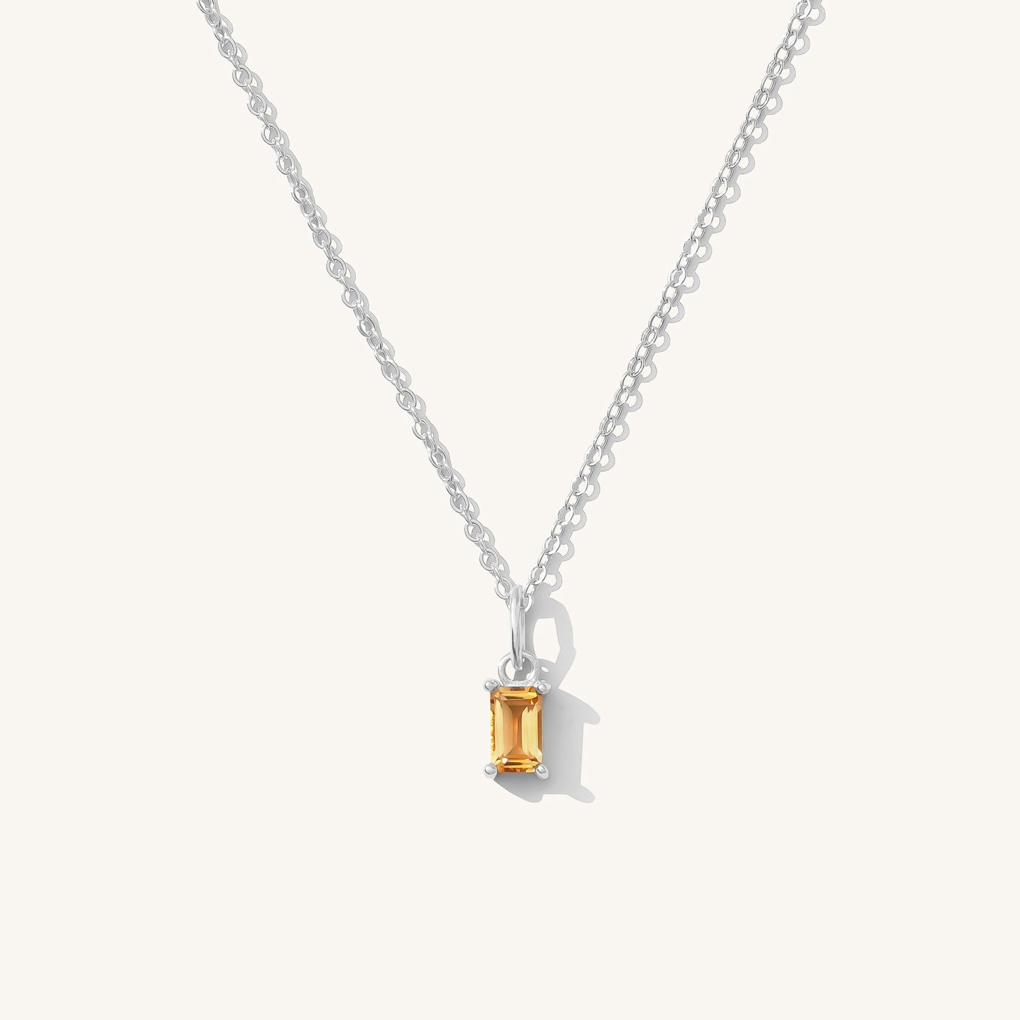 Citrine Baguette Necklace