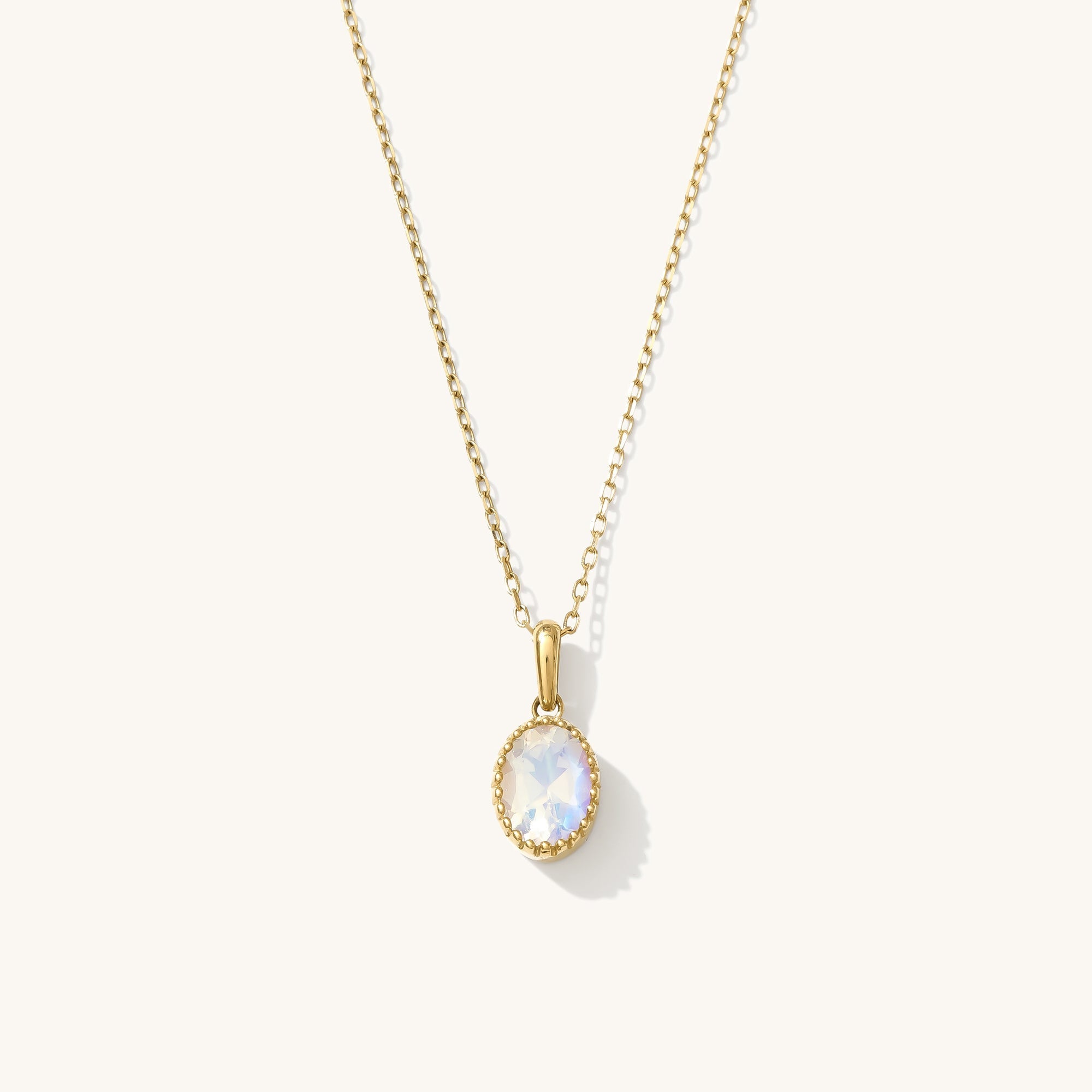 Oval Moonstone Necklace