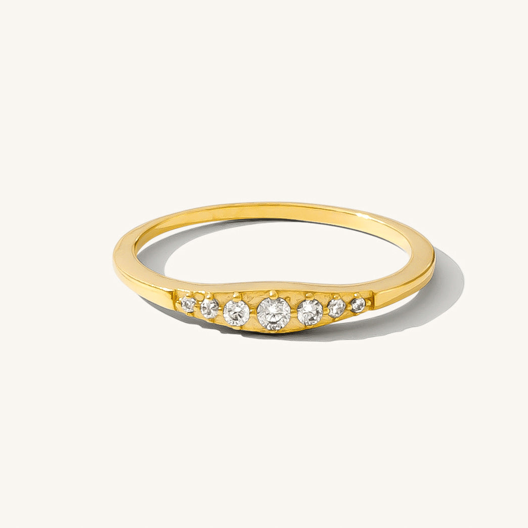 Dainty CZ Signet Ring