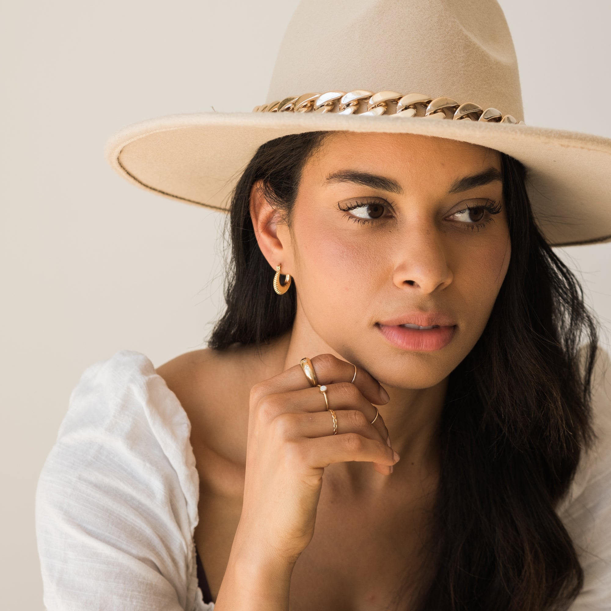 Ribbed Hoop Earrings