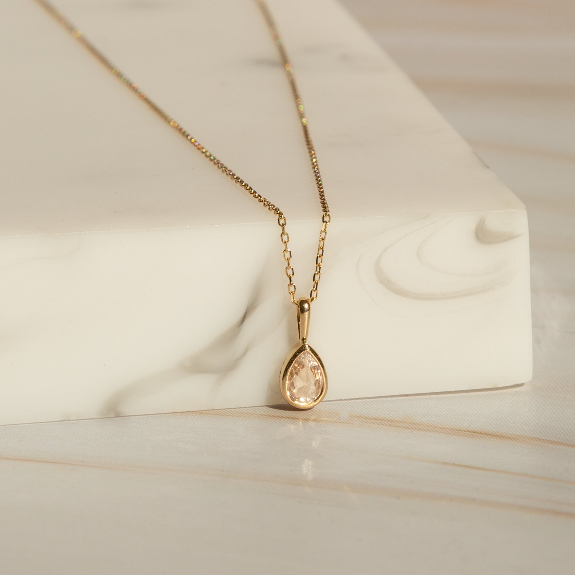 Sapphire Teardrop Necklace