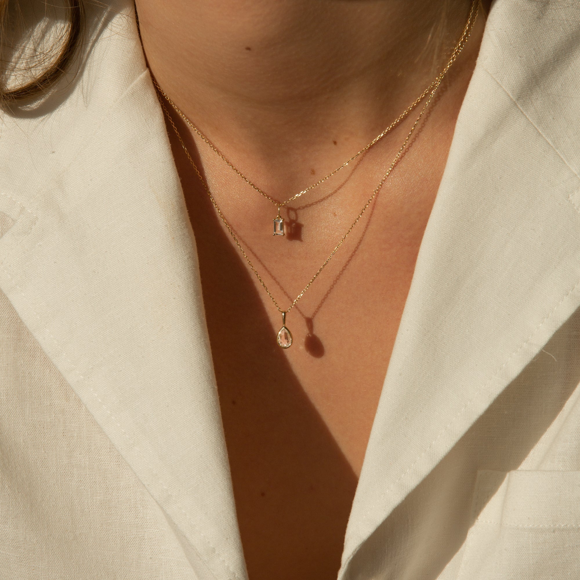 Sapphire Teardrop Necklace