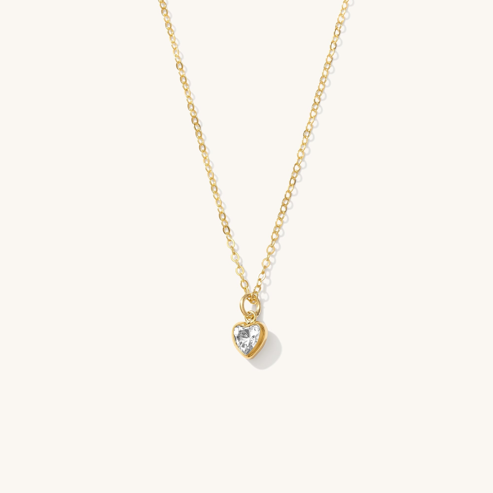 Tiny Heart CZ Necklace