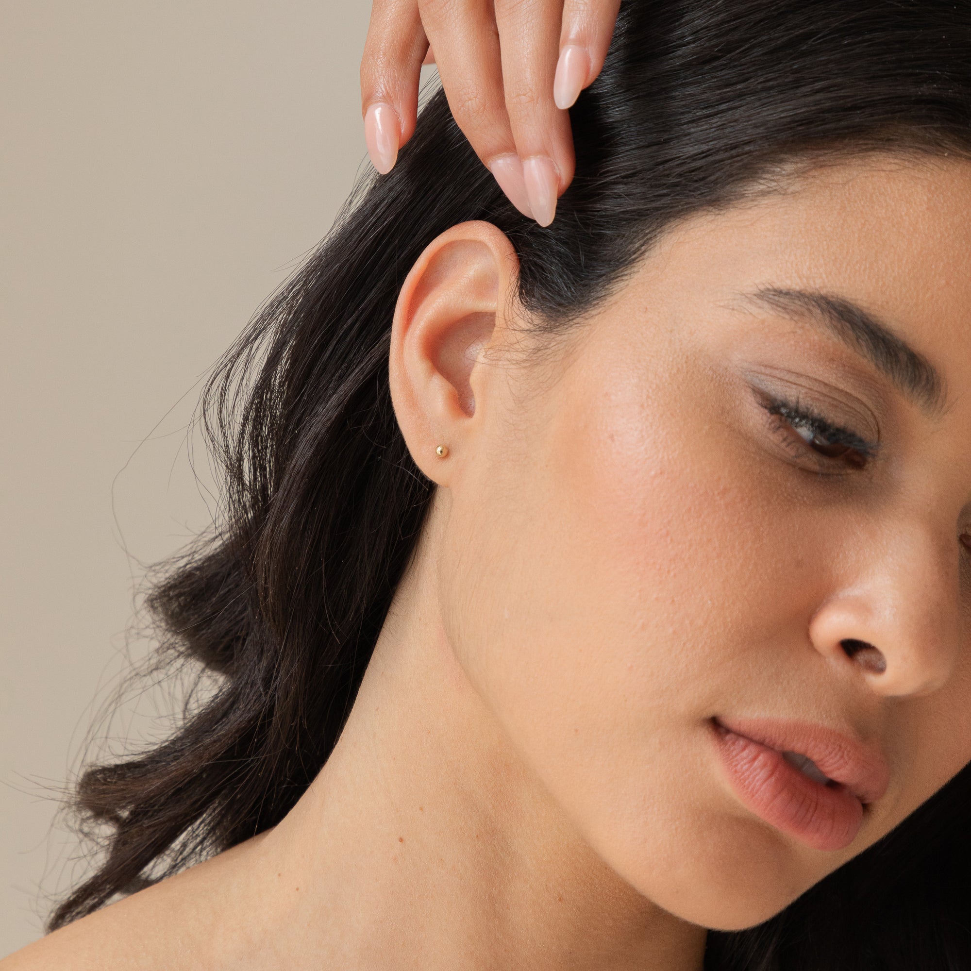 Dainty Stud Earrings Set - 14k